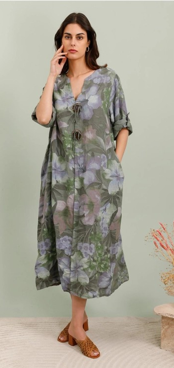 Floral Coco Bttn Dress