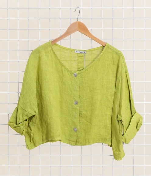 Cropped Linen Jacket