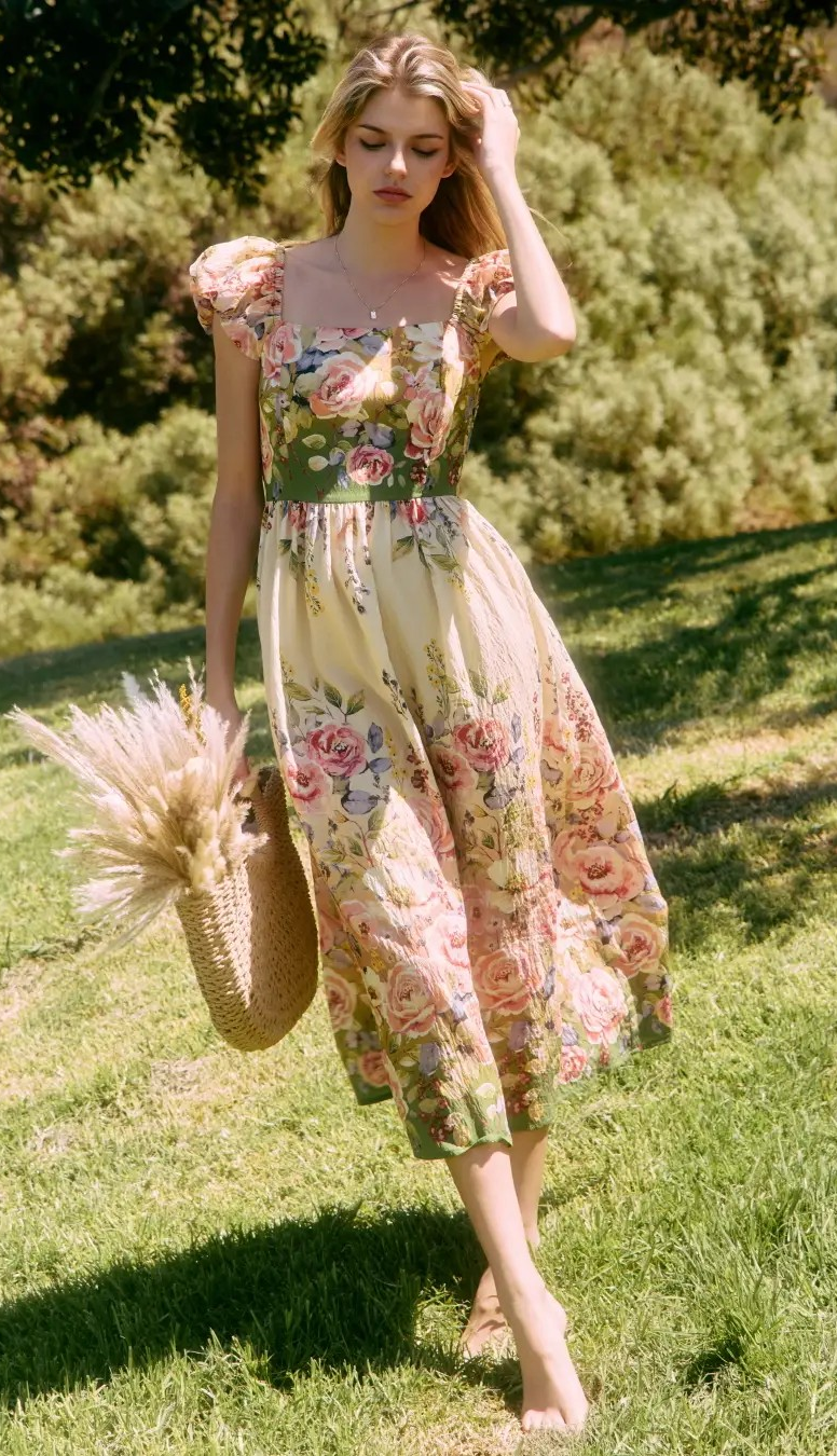 Floral Smocked Dress