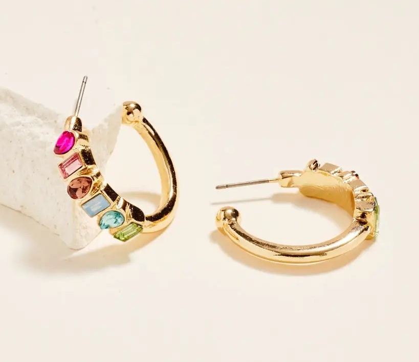 Colorful Gem Hoop
