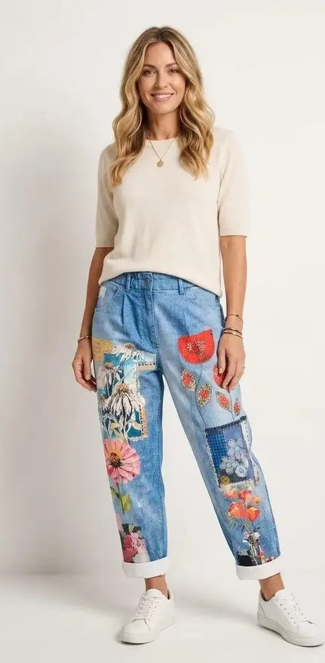Artful Patchwork Pant