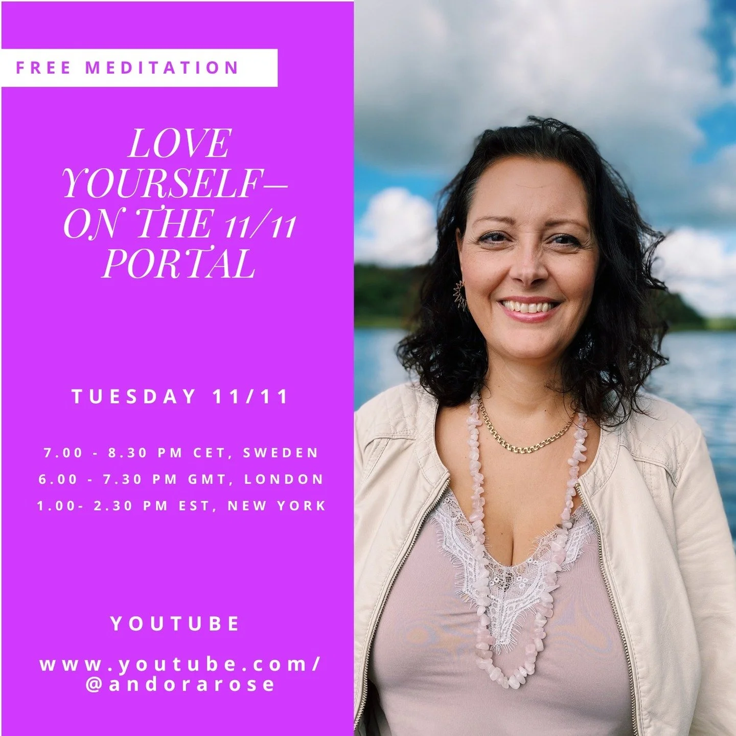 ✨ Join Me for a Free Live 11/11 Portal Meditation! ✨
Open your heart, raise your frequency, and align with the magic of 11/11.
Sip on a cup of ceremonial cacao (or simply bring your beautiful presence) &mdash; and watch your life begin to transform f