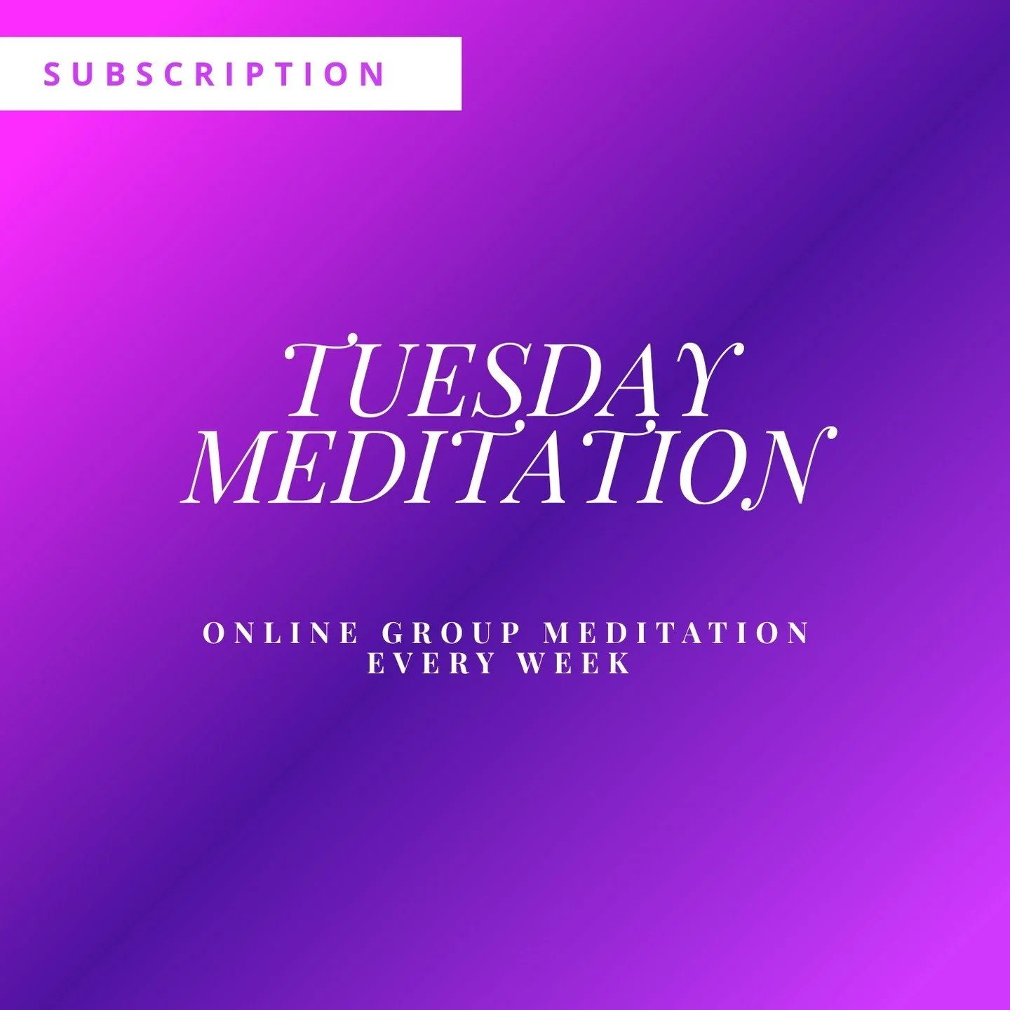 SEK 999 / month

Subscribe and experience a deep transformation &ndash; mentally, emotionally, physically, and spiritually.
This is your moment to land, heal, and grow.

Are you ready to truly change?
Tuesday meditation is a monthly subscription with