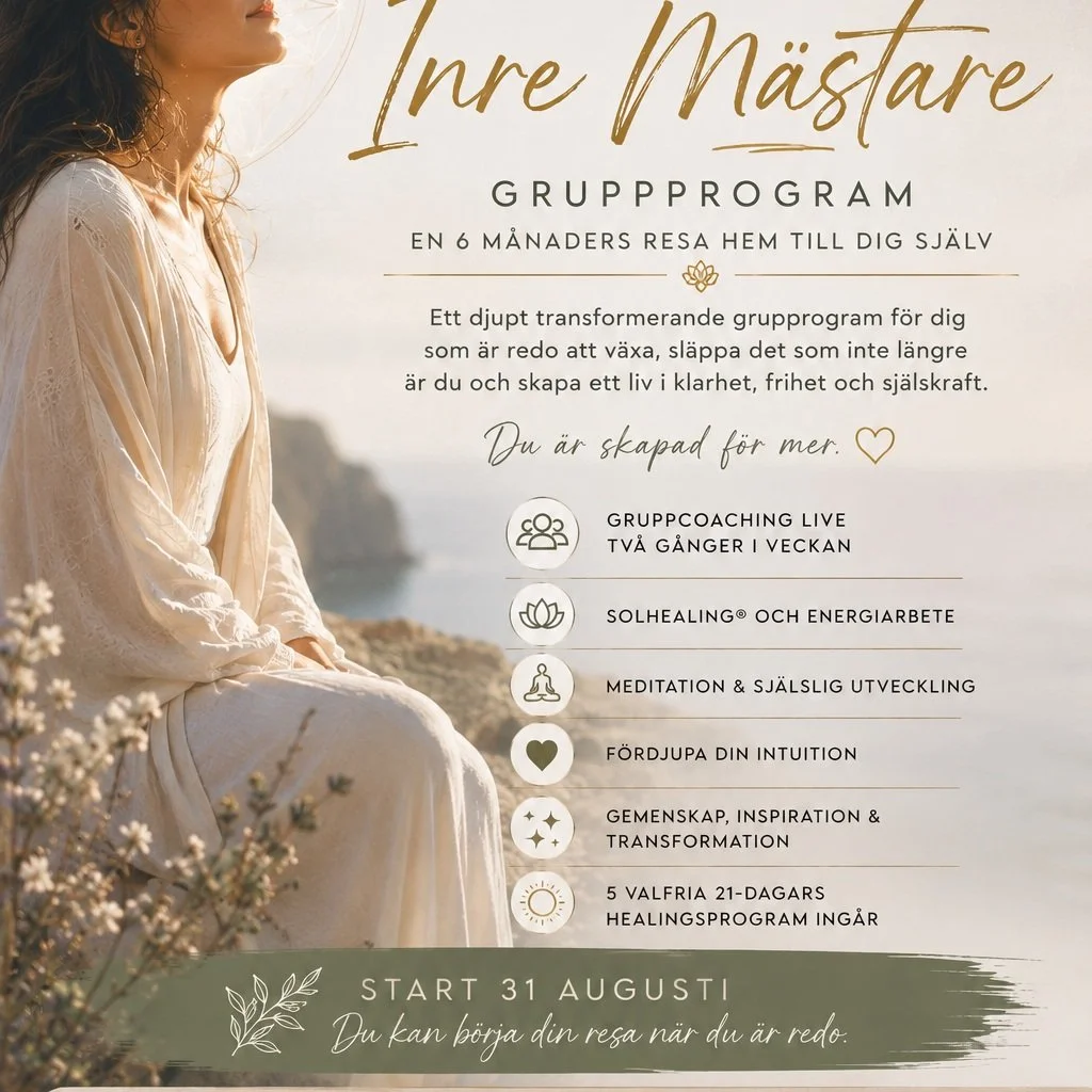 K&auml;nner du att det &auml;r dags att g&aring; djupare i dig sj&auml;lv och skapa verklig f&ouml;r&auml;ndring? Hitta din inre m&auml;stare&trade; &auml;r en 6-m&aring;nadersresa f&ouml;r personlig och sj&auml;lslig utveckling, intuition och inre k