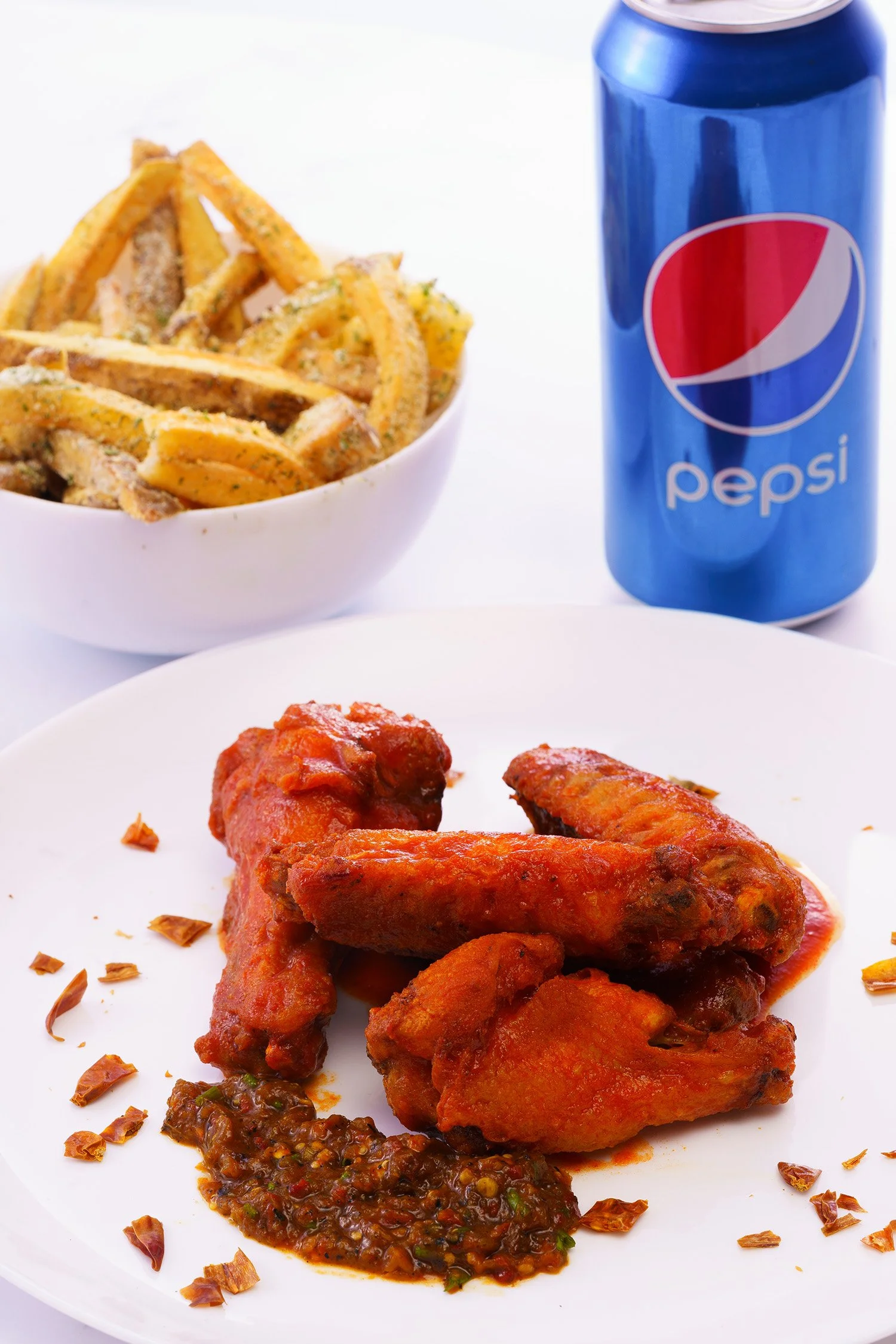 Group Shot with Fries - World Of Wings 8.28.22 - Paul Tumpson Food Photographer Las Vegas-46.jpg
