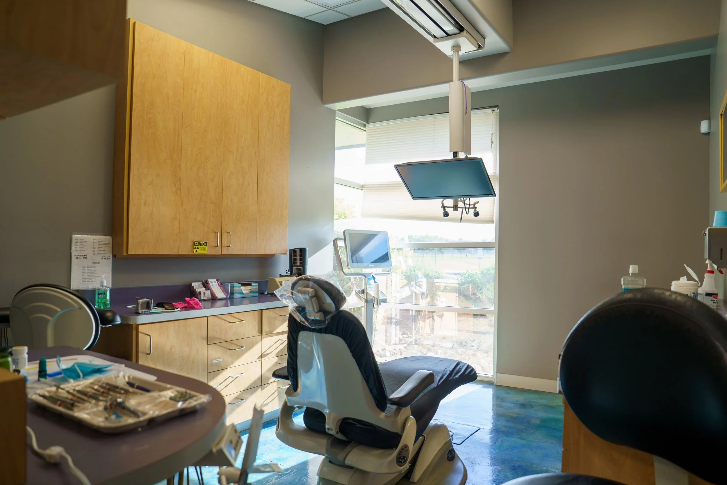 Interior of a dental treatment room photographed for a Gilbert healthcare practice