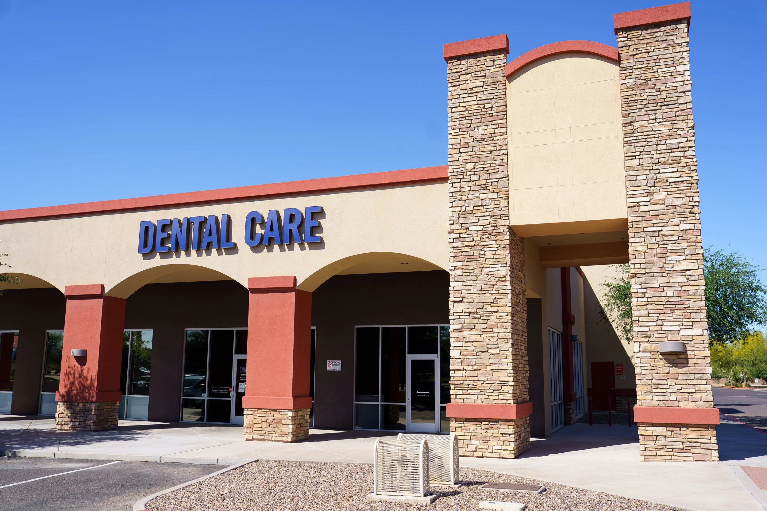 Exterior of a dental care office photographed in Gilbert, Arizona