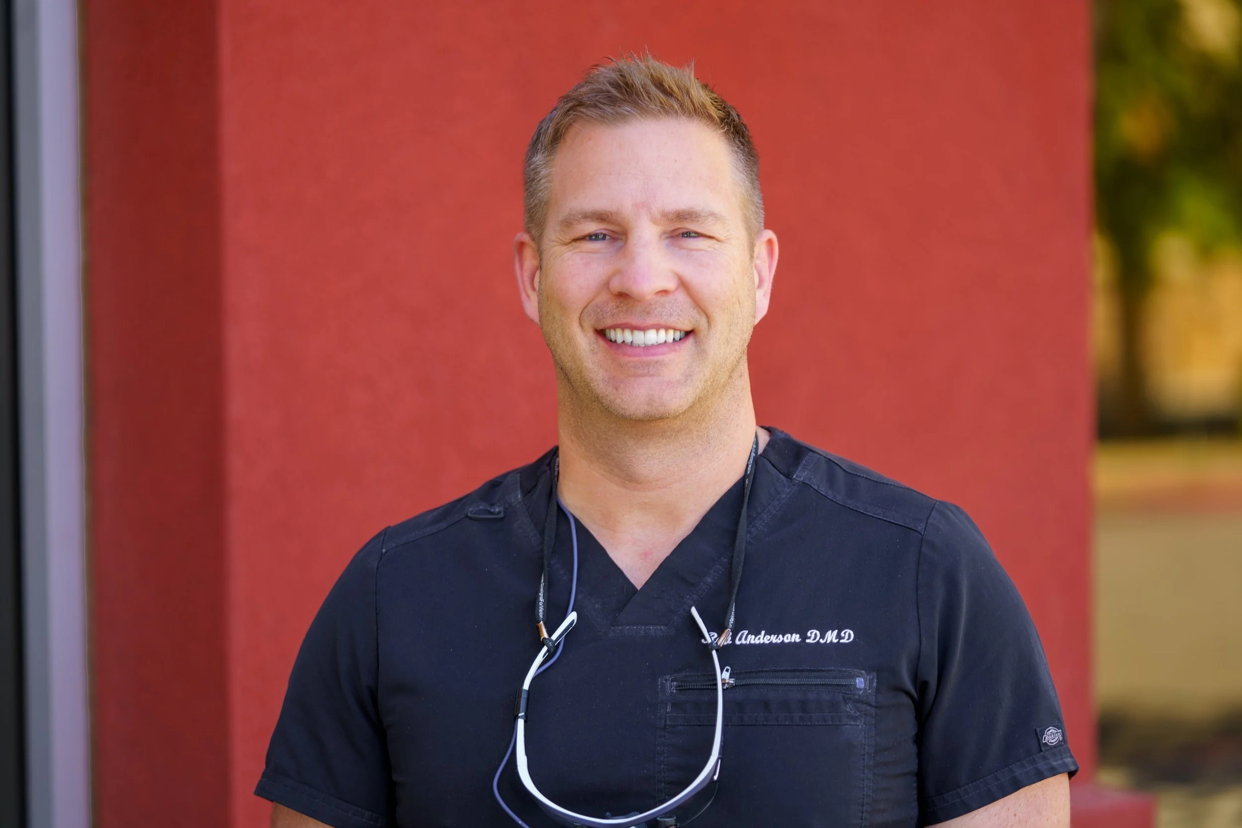 Professional portrait of a dental practice employee photographed outdoors in Gilbert