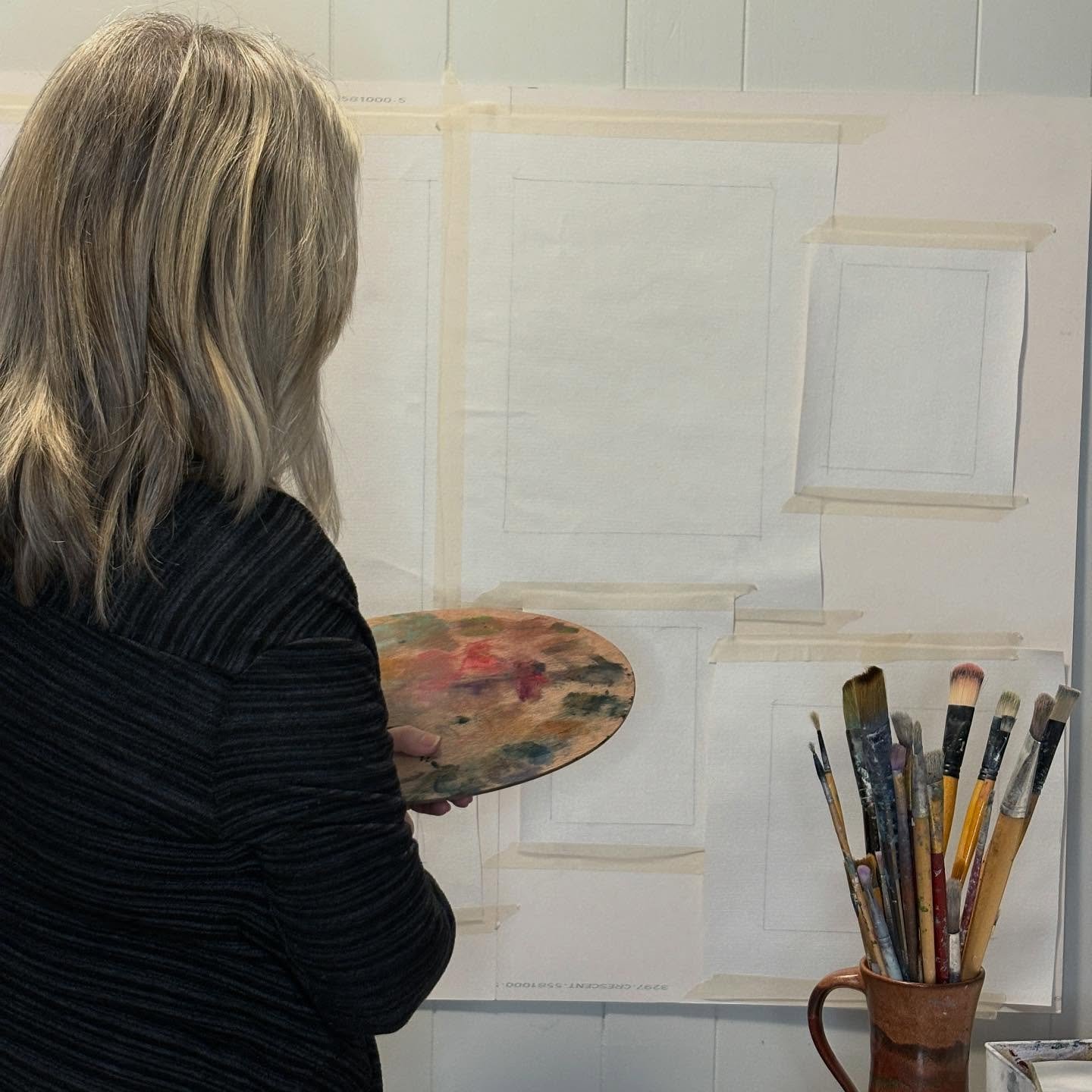 Here is the progress on a series of seven oil paintings. Titled Carry. It&rsquo;s about the pushing and pulling that women do throughout their lives - raising kids, keeping them close, sending them off into the world, pulling them back home. My kids 