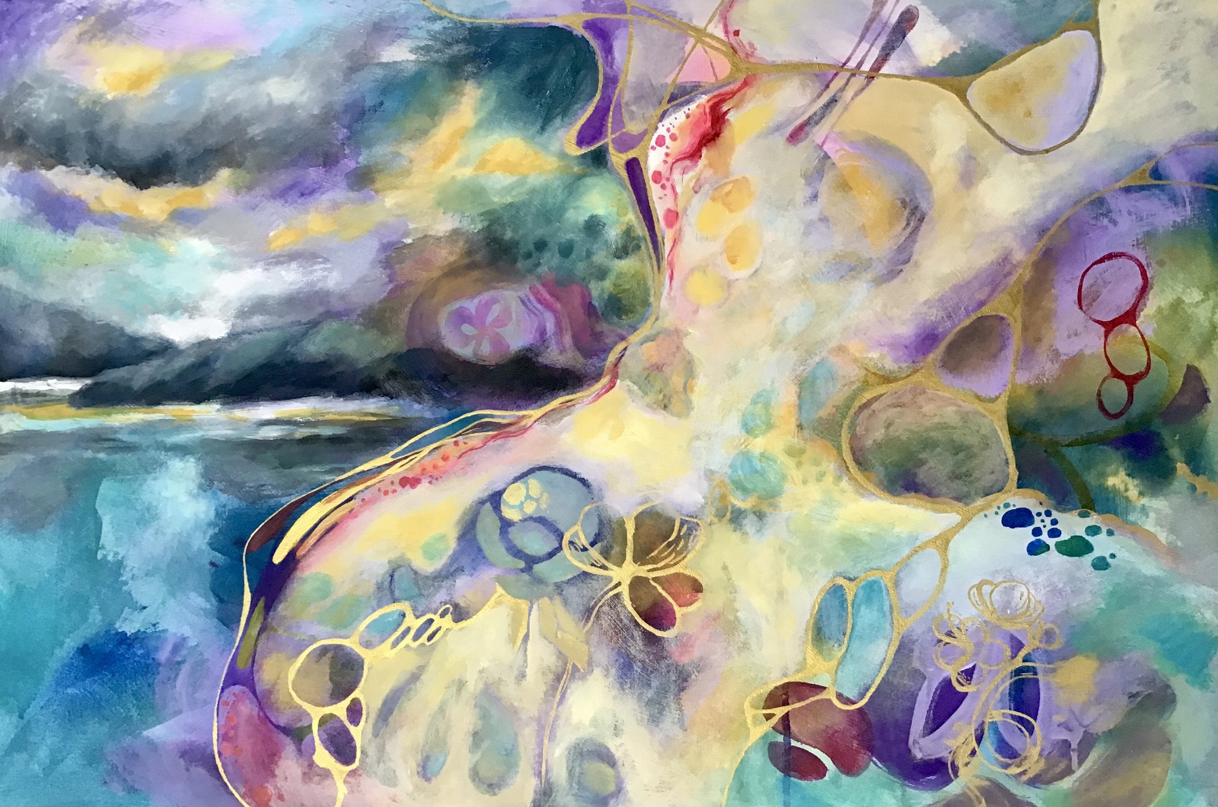 Slumber II  /  Acrylic on canvas, 36x24 inches, 2024   Sold