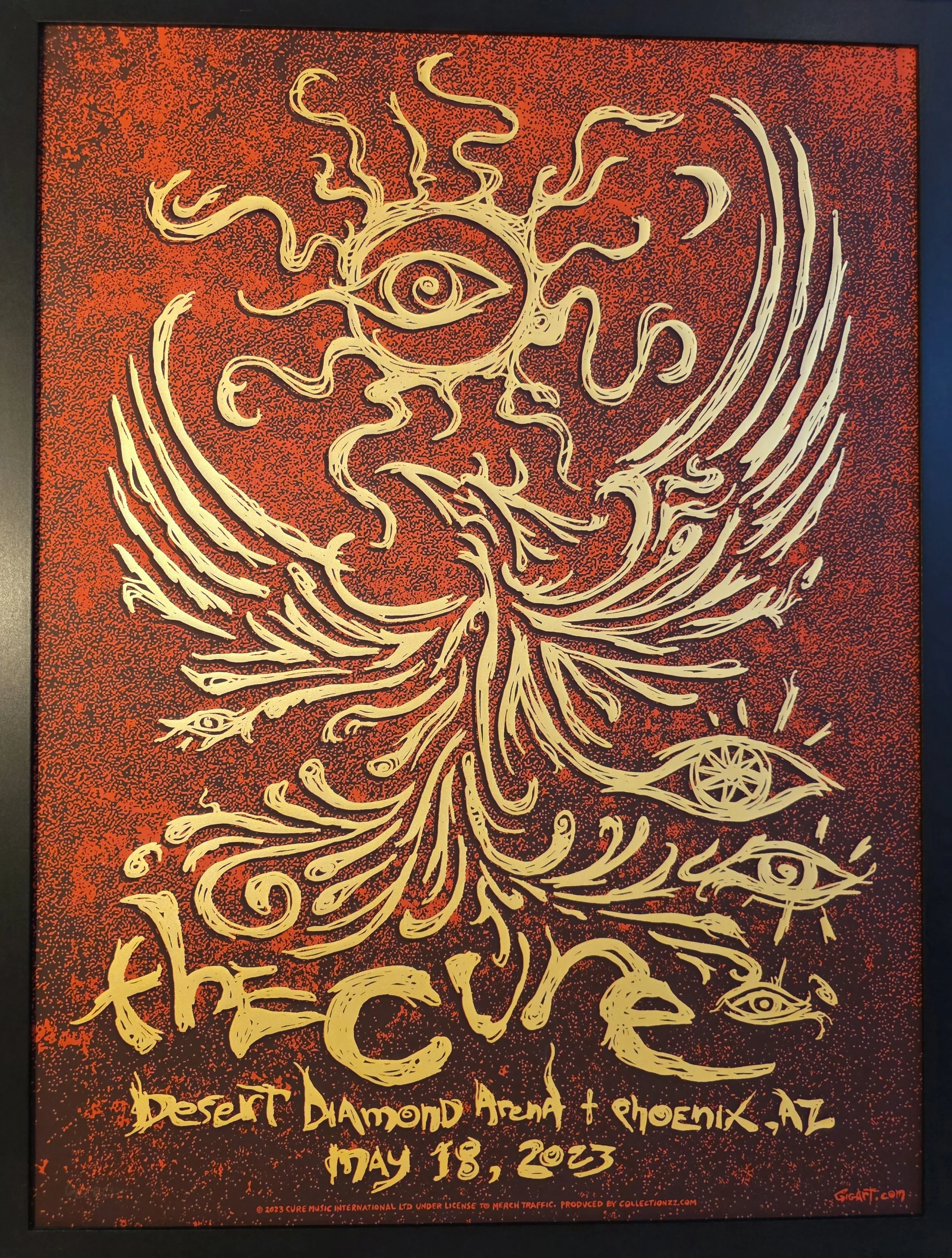 18x24 inch The Cure: Shows of a Lost World tour poster, Phoenix Arizona
