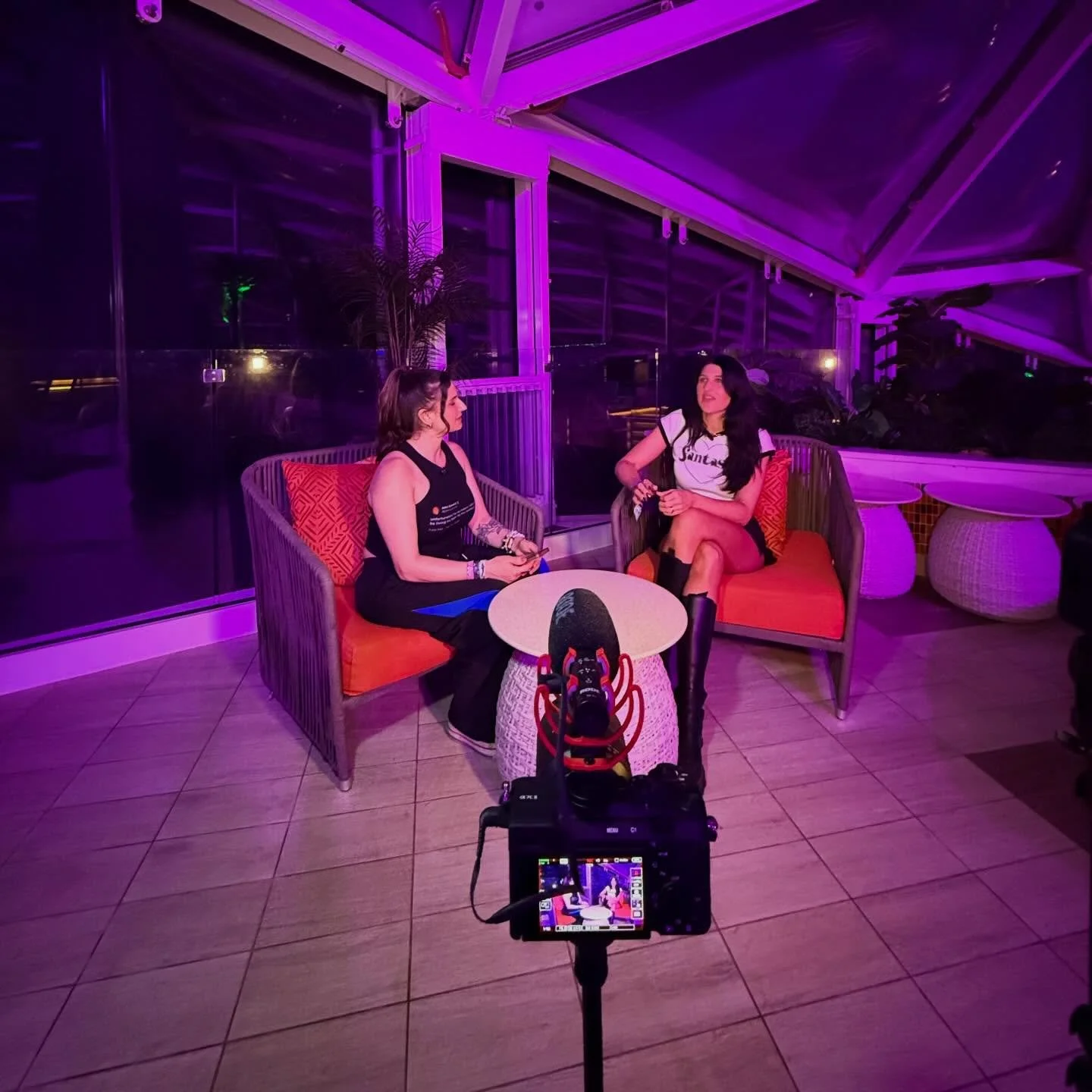 They said &ldquo;don&rsquo;t work on vacation&rdquo;&hellip; but is it really work when you&rsquo;re having fun? ⚓️🎤

My @raveculturecast x @groovecruise interviews are officially LIVE &mdash; featuring some of my absolute faves:

@azzecca 
@angryba