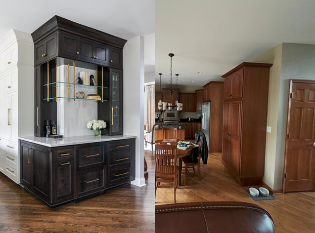Before &amp; After: Transforming a Coat Closet Into a Beautiful Bar Area