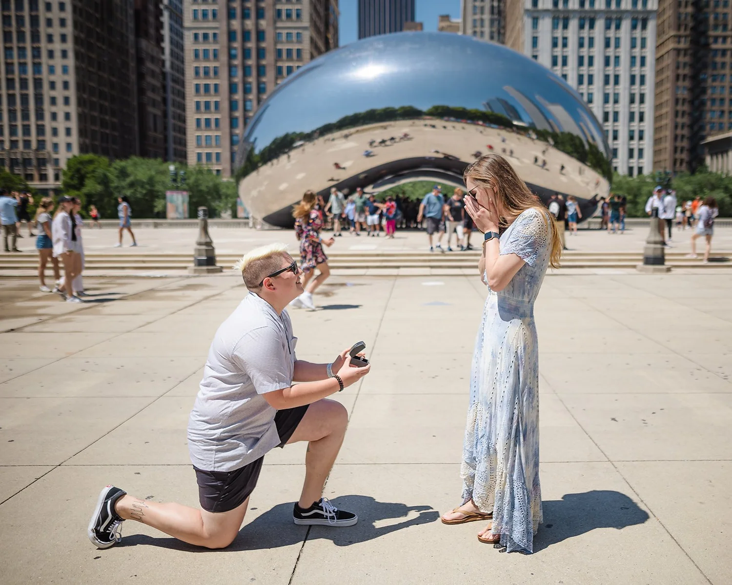 Willis Tower Skydeck proposal Chicago LGBTQ