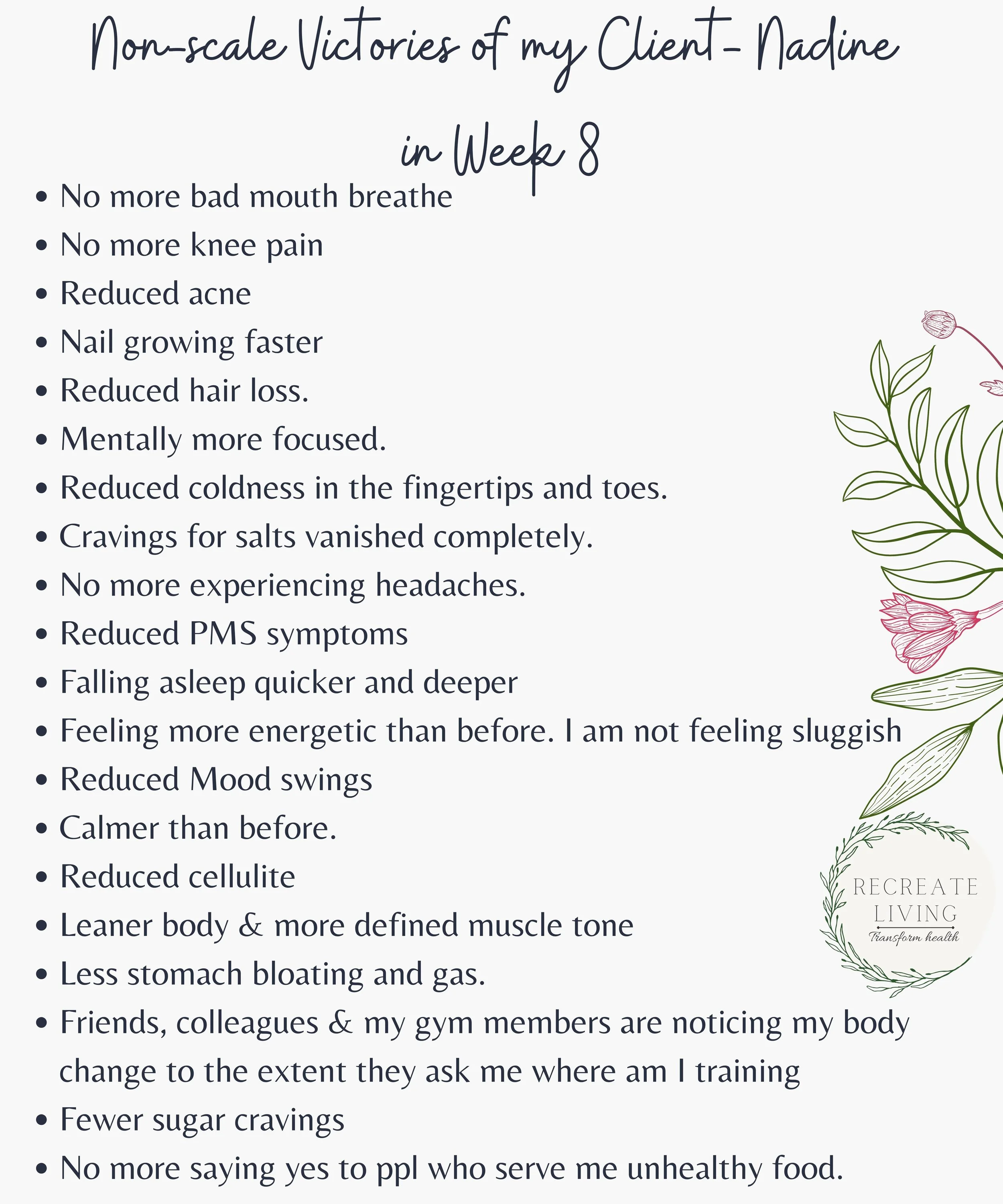 Non-scale Victories of my Client- Nadine in Week8.jpg