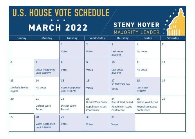 What’s a typical work week for members of Congress? — Chesapeake Press ...
