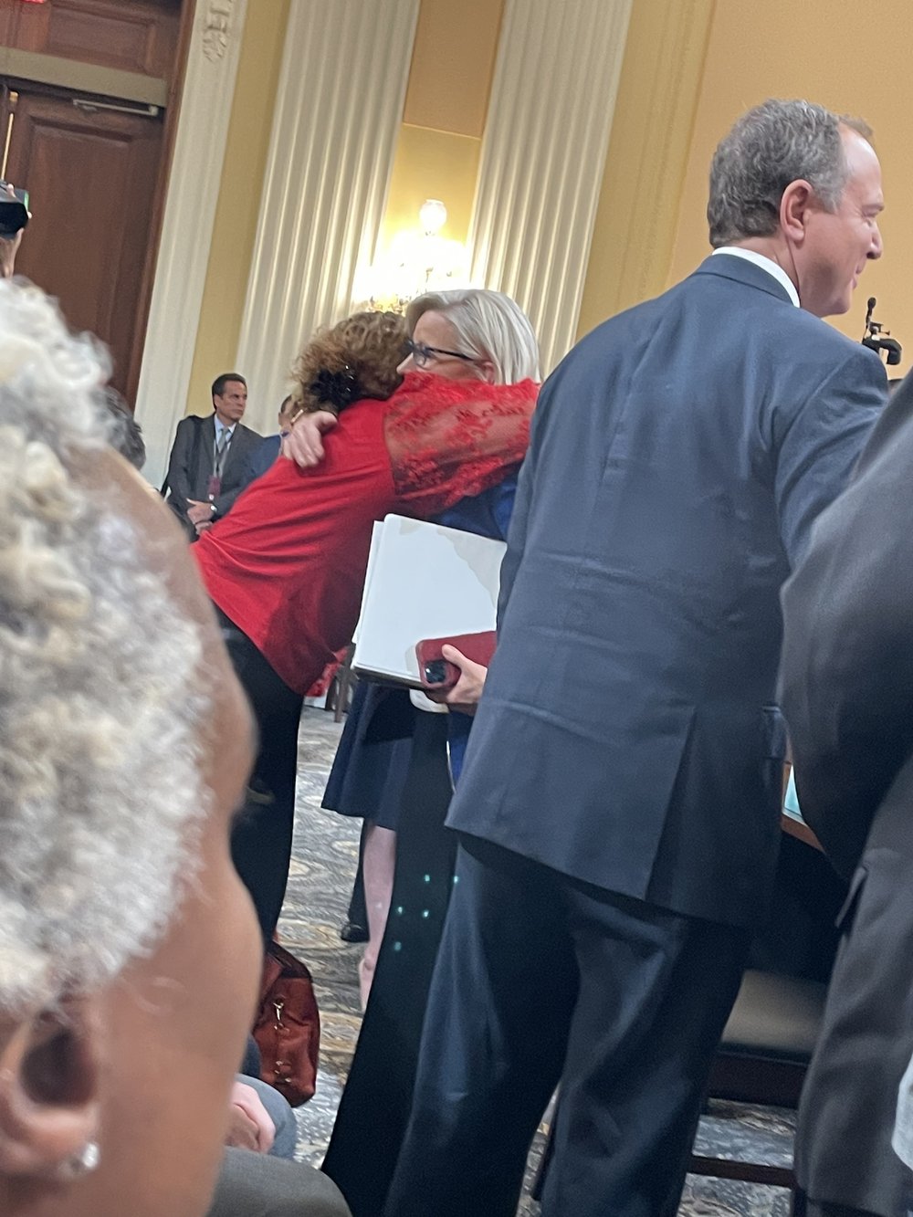 Rep. Liz Cheney hugs Ruby Freeman