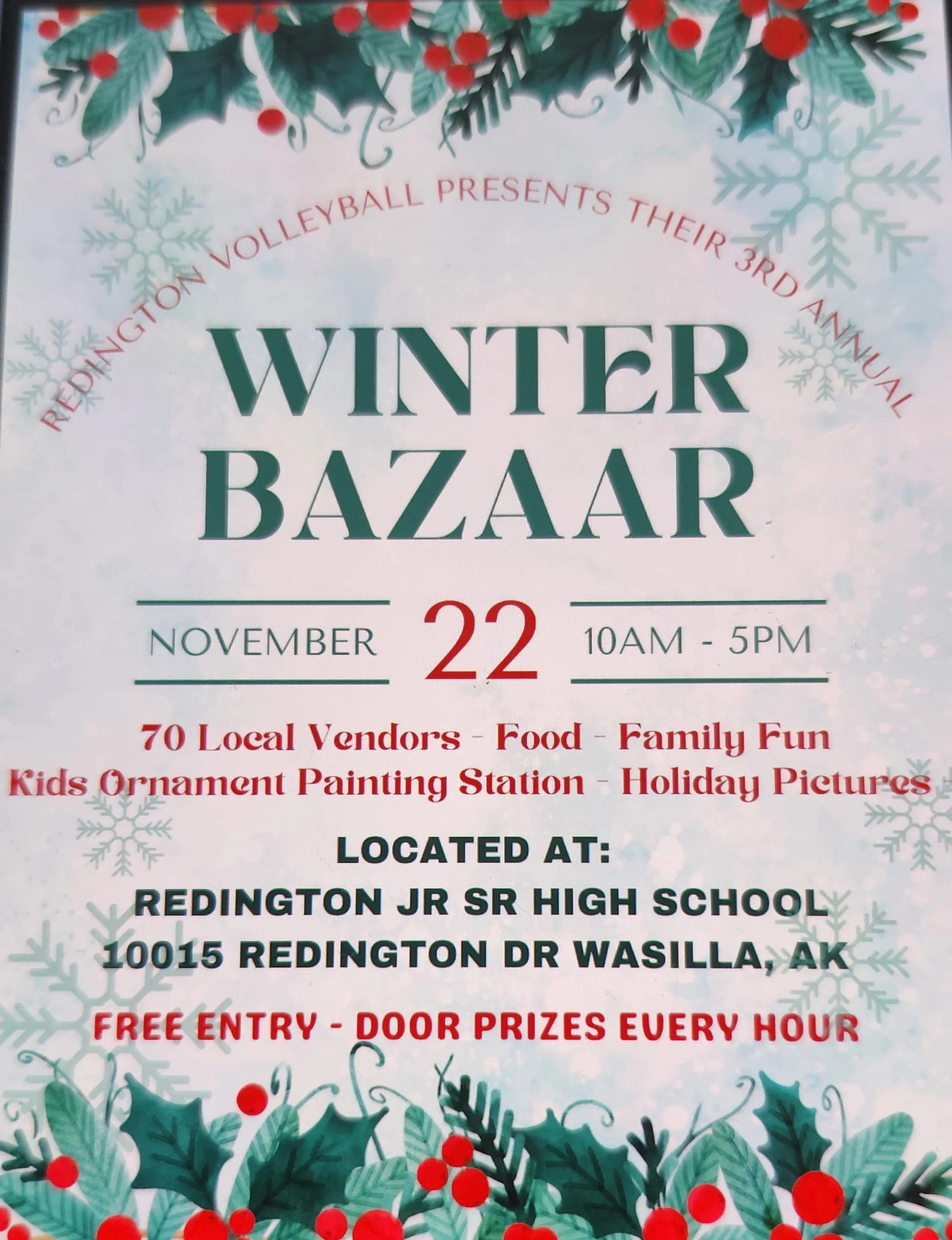 Redington JR/SR High Winter Bazaar 