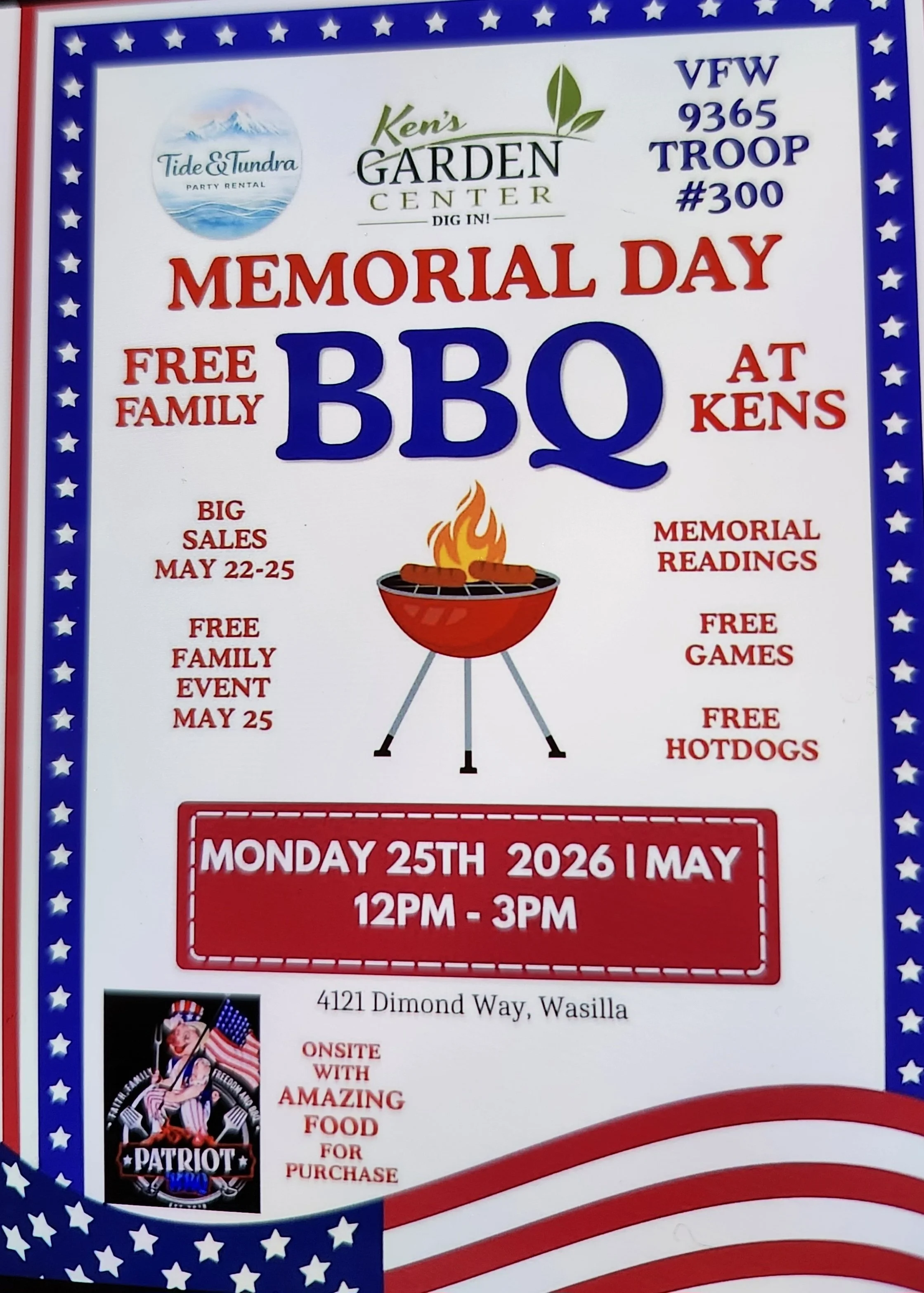 Ken's Garden Center Memorial Day BBQ 