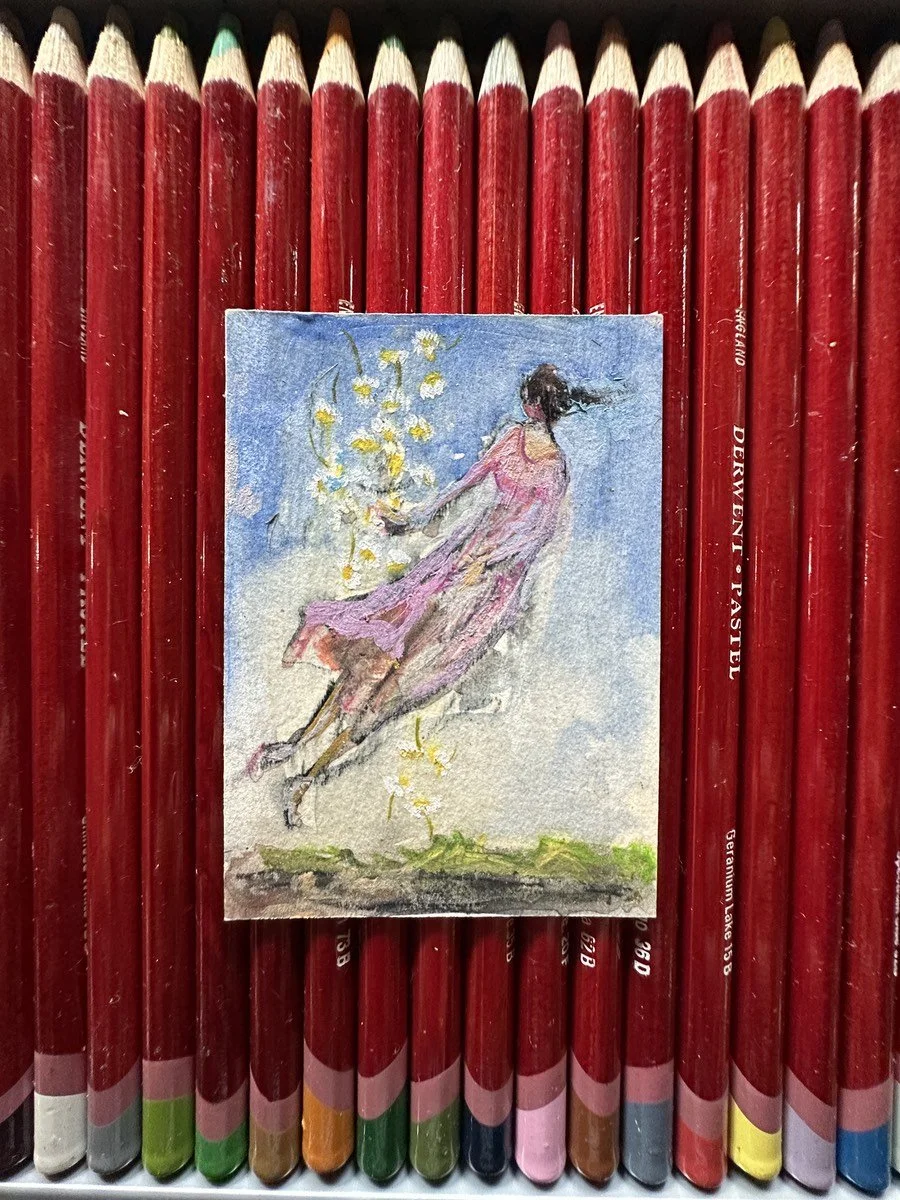 "Daisy Shower" ACEO Card