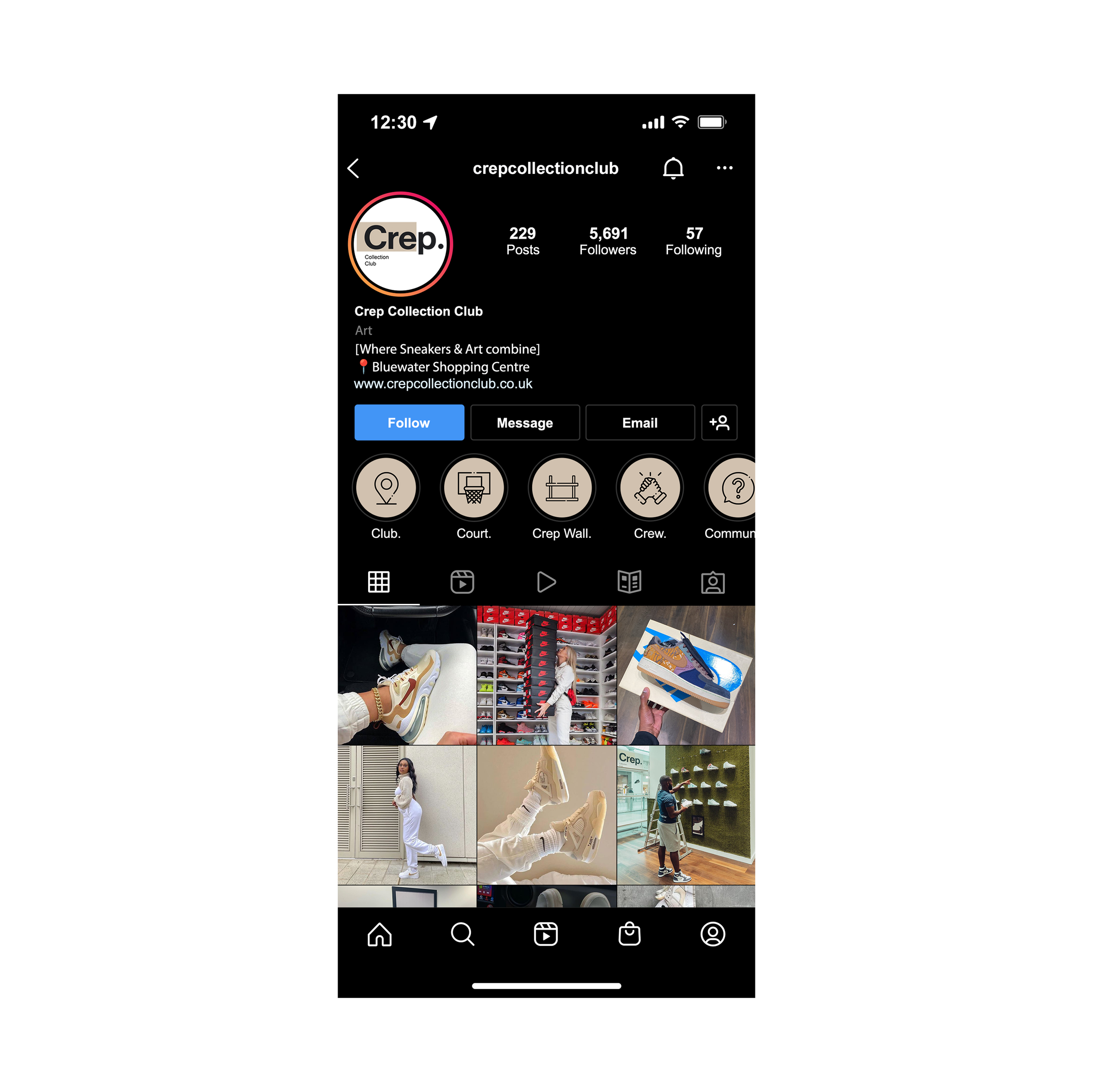 Crep Collection Club IG Feed UI.png