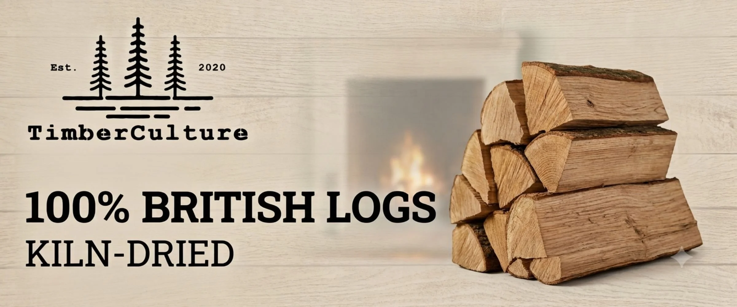 100 percent British kiln dried logs