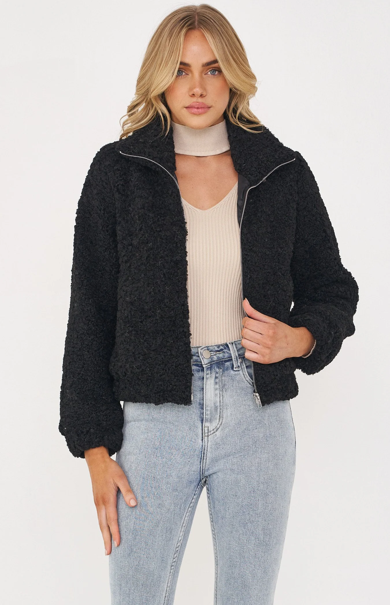 Fluffy Teddy Jacket — Sia Boutique