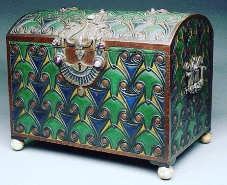 We recently took a trip to the @metmuseum for a close-up look at one of our favorite pieces by Marie. Here&rsquo;s what they have to say about it:&ldquo;In this box she combines exquisitely carved and painted wood, radiant gemstones, and precious ivo