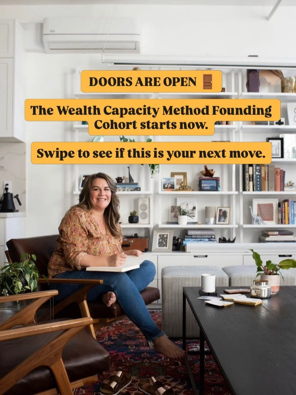 The doors to the Wealth Capacity Method Founding Cohort are open. 🔓

Swipe through to see who this is for, what's inside, and why nervous system regulation is the fastest path to scaling with ease.

This first cohort is capped at 10 women. You get t