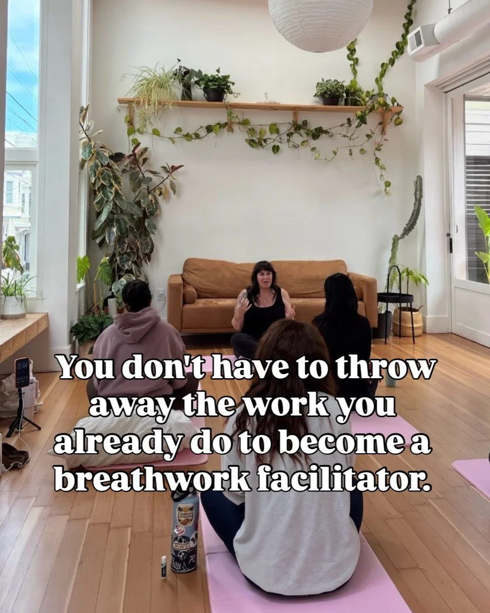You don't have to throw away the work you already do to become a breathwork facilitator.

I was already certified in a few breathwork practices before I took this training. But I still felt like something was missing.

I didn't know enough practices 