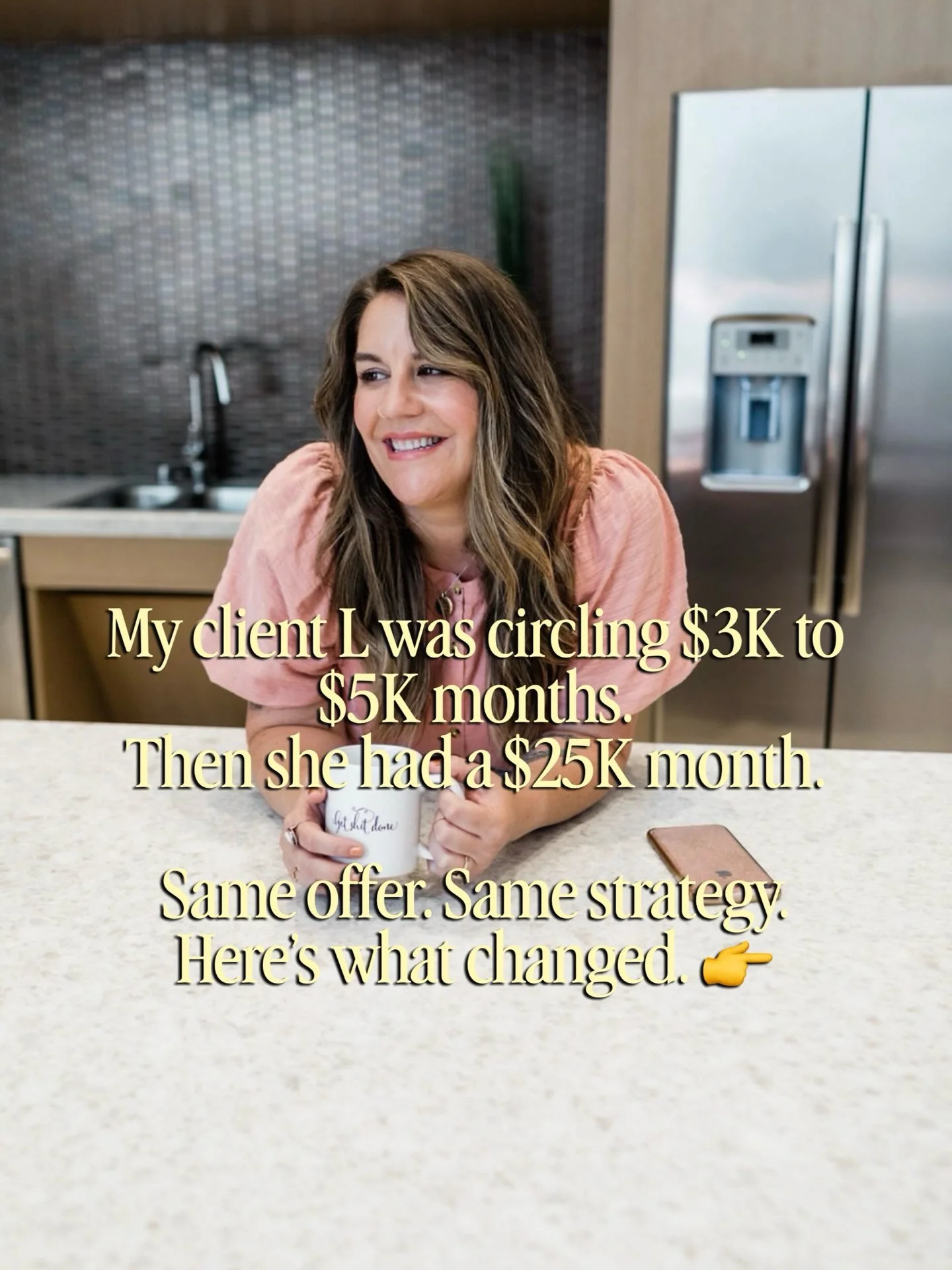 Comment CAPACITY and I'll send you the link to join The Wealth Capacity Method Priority List to grow your business with more ease and peace.👇

My client L was plateaued at $3K to $5K months in her business..

Then she had a $25K month. Her highest m