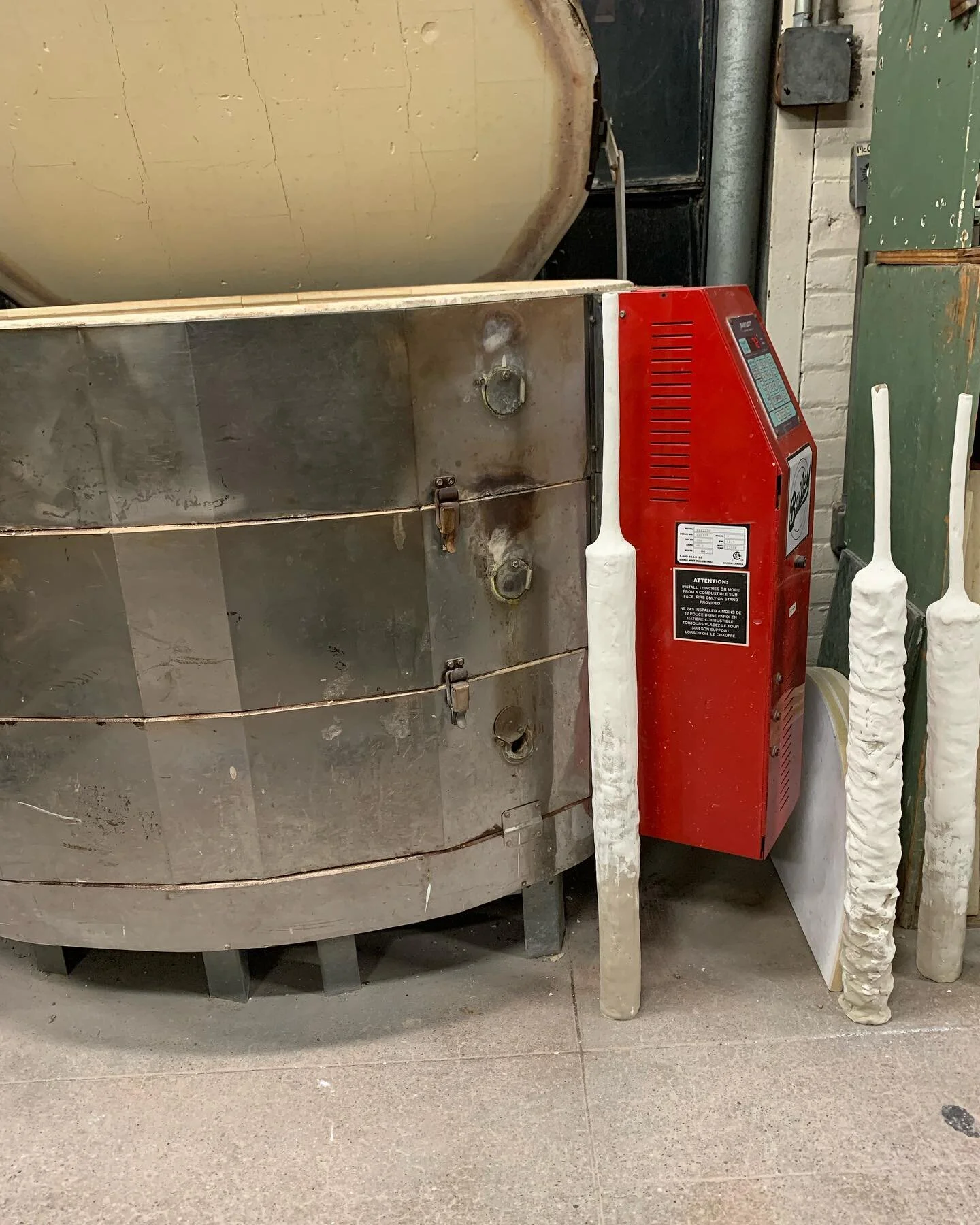 At 38&rdquo; this bottle is as tall as the kiln.