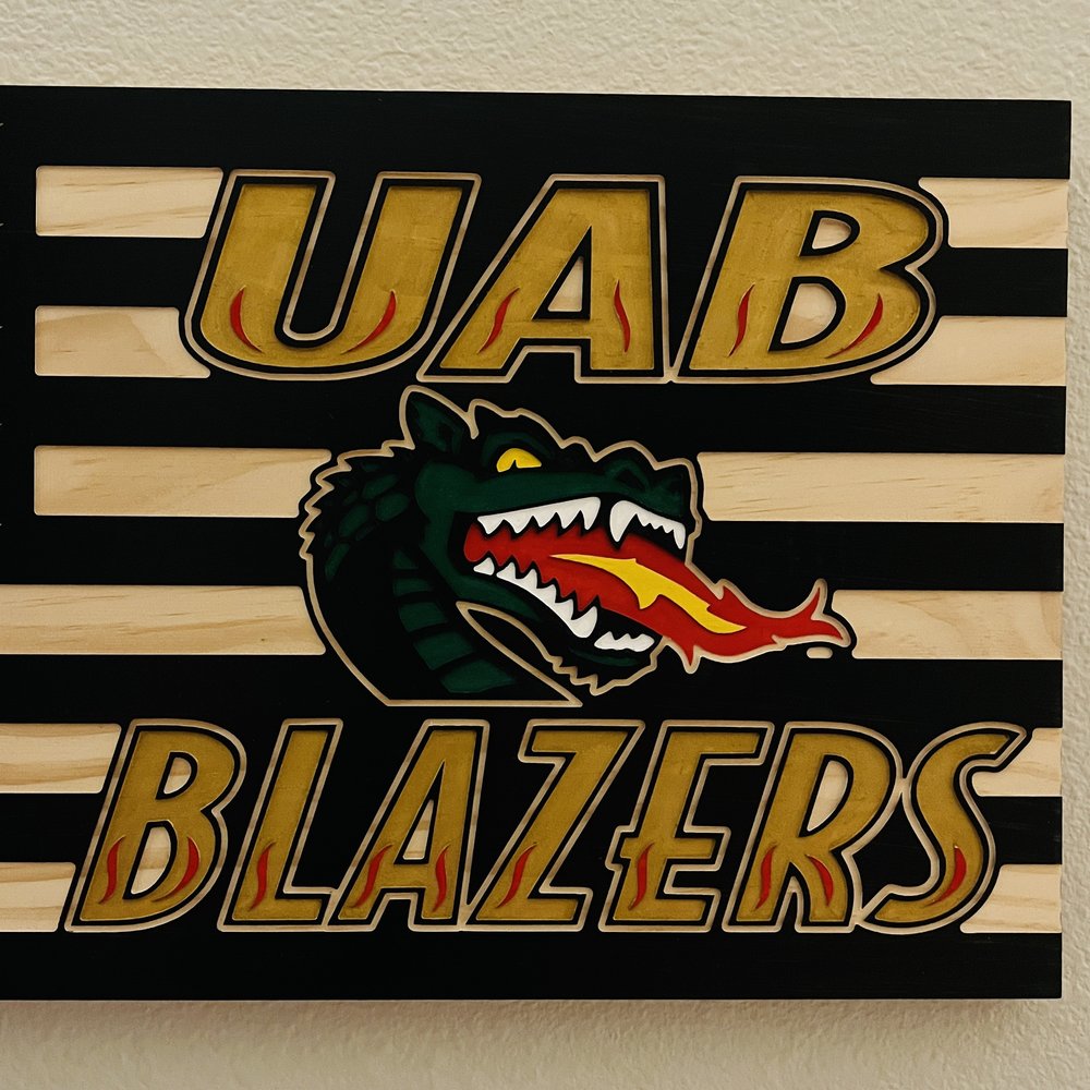 University of Alabama at Birmingham UAB Blazers wooden American