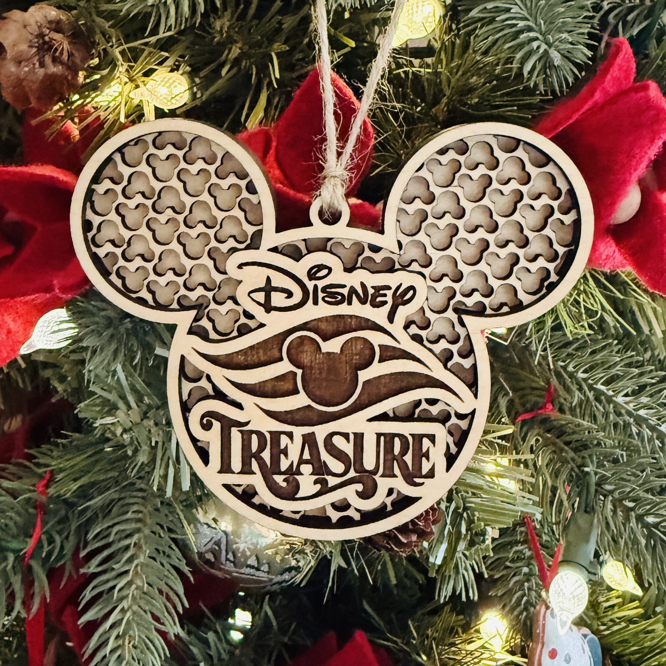 Disney Cruise Line 3D Layered Wooden Christmas Ornament