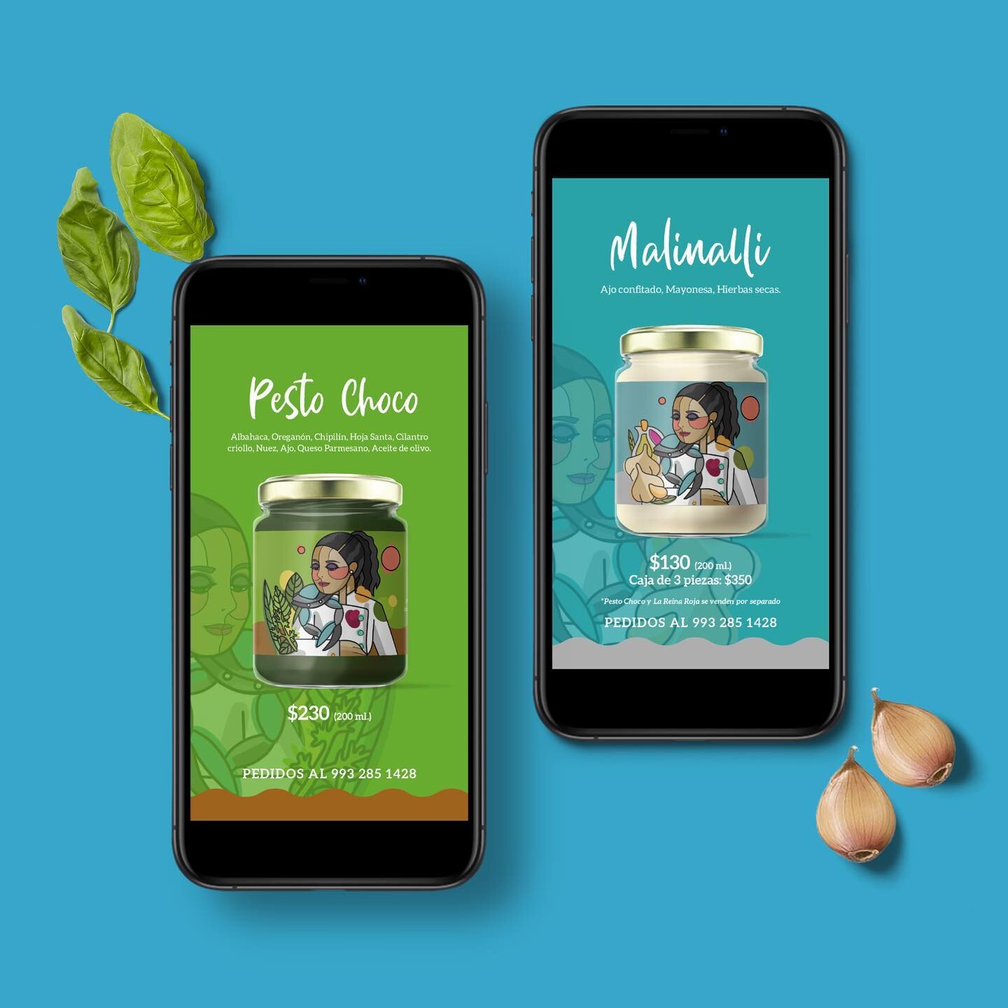 "Mexican pesto" and garlic sauce