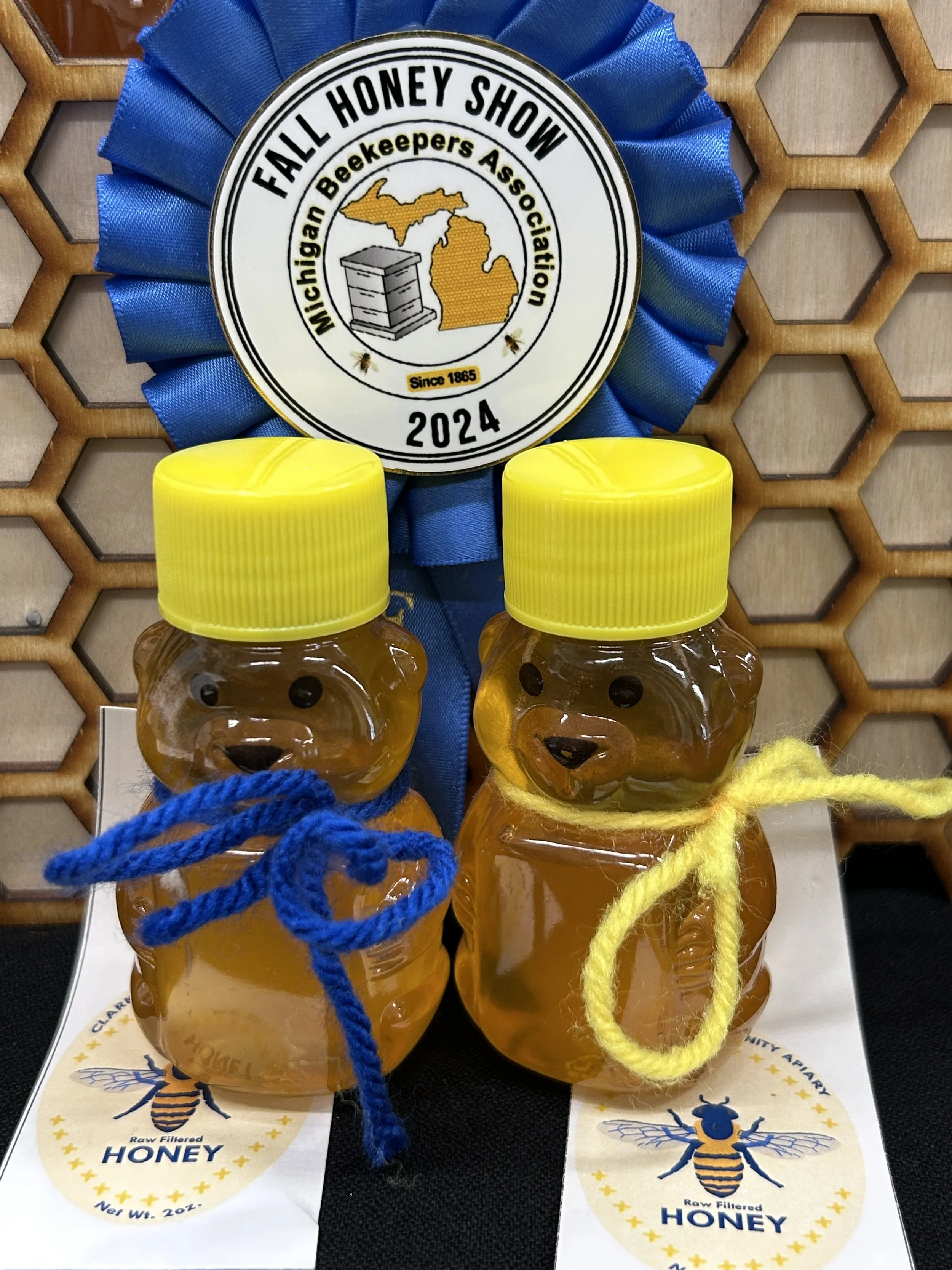 Organic Honey (Blue Ribbon 2024) 2 oz. Gift Bear