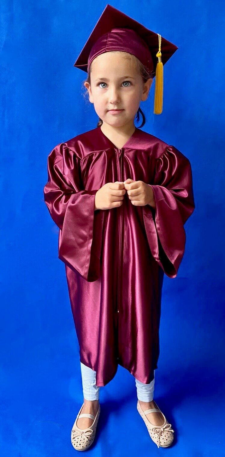 Buy Matte Gold Child Graduation Cap, Gown and Tassel Online in India - Etsy
