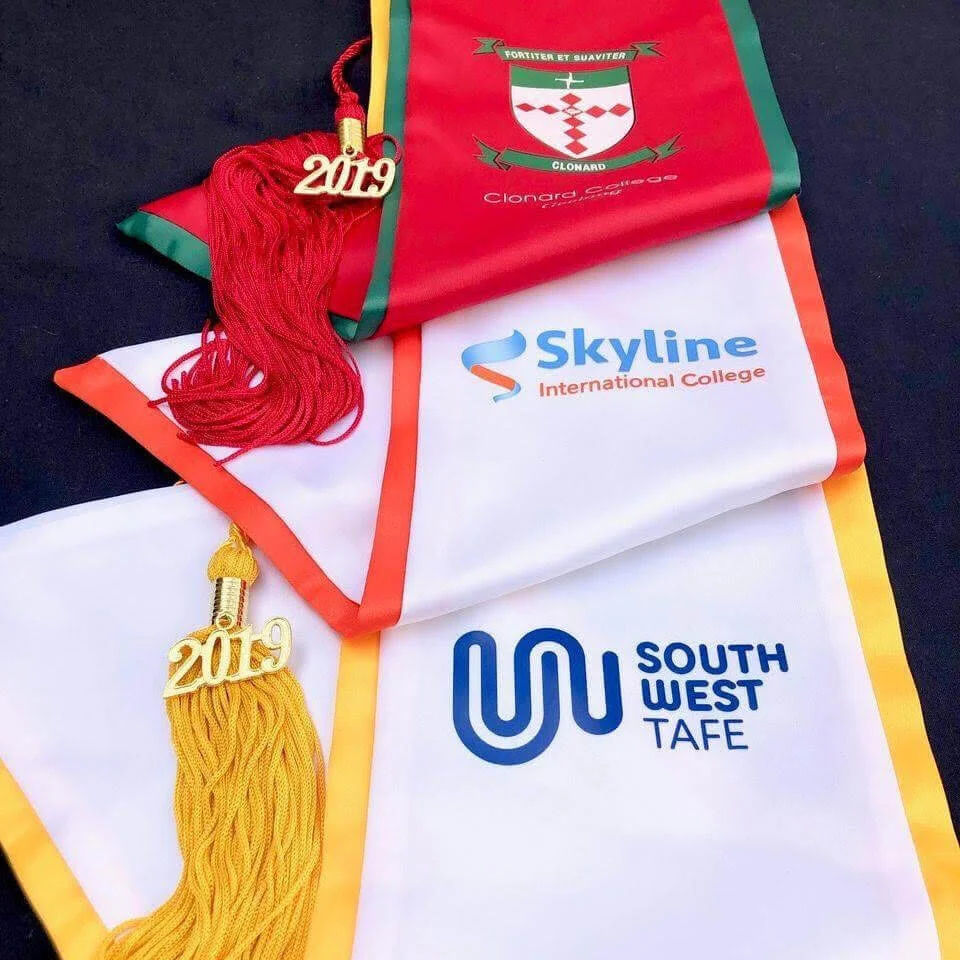 Graduation Stoles Custom Print Two Tone — Graduations Now