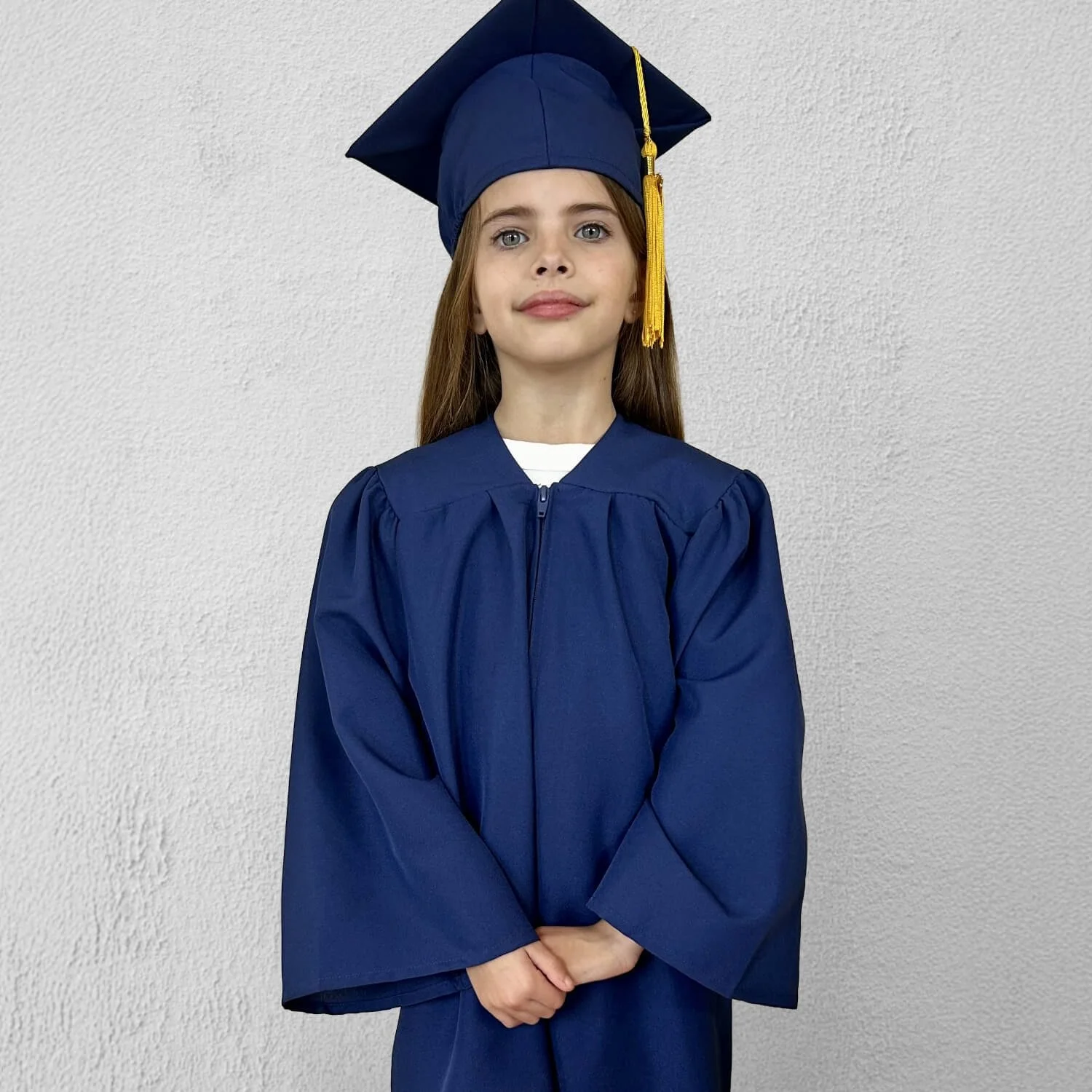 Preschool Zip Front Gown Set Matte Navy.jpg