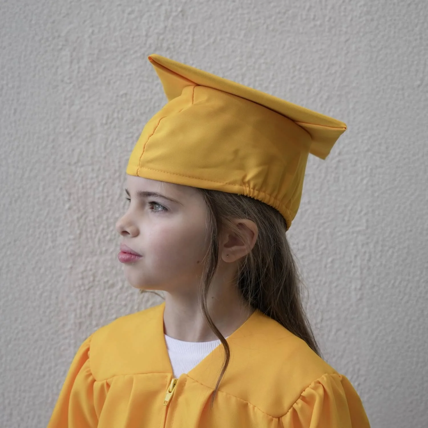 Graduations Now Mortarboard Hat : Cap Matte Yellow Side.jpg