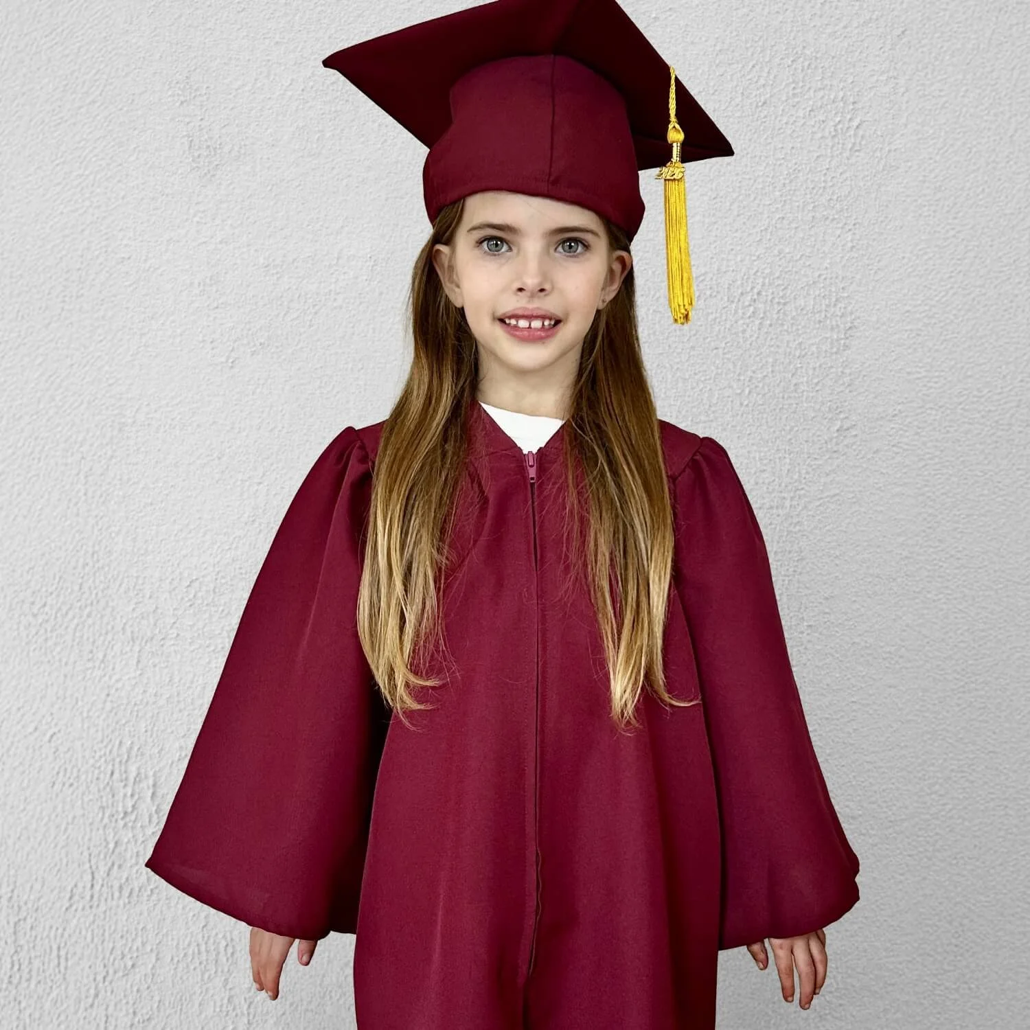 Preschool Zip Front Gown Set Matte Maroon – 1.jpg