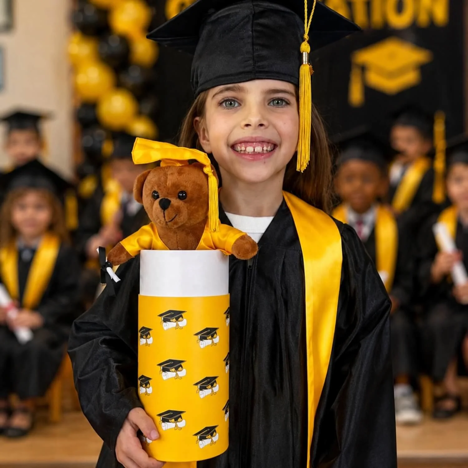 Graduation Teddy in a Keepsake Tube