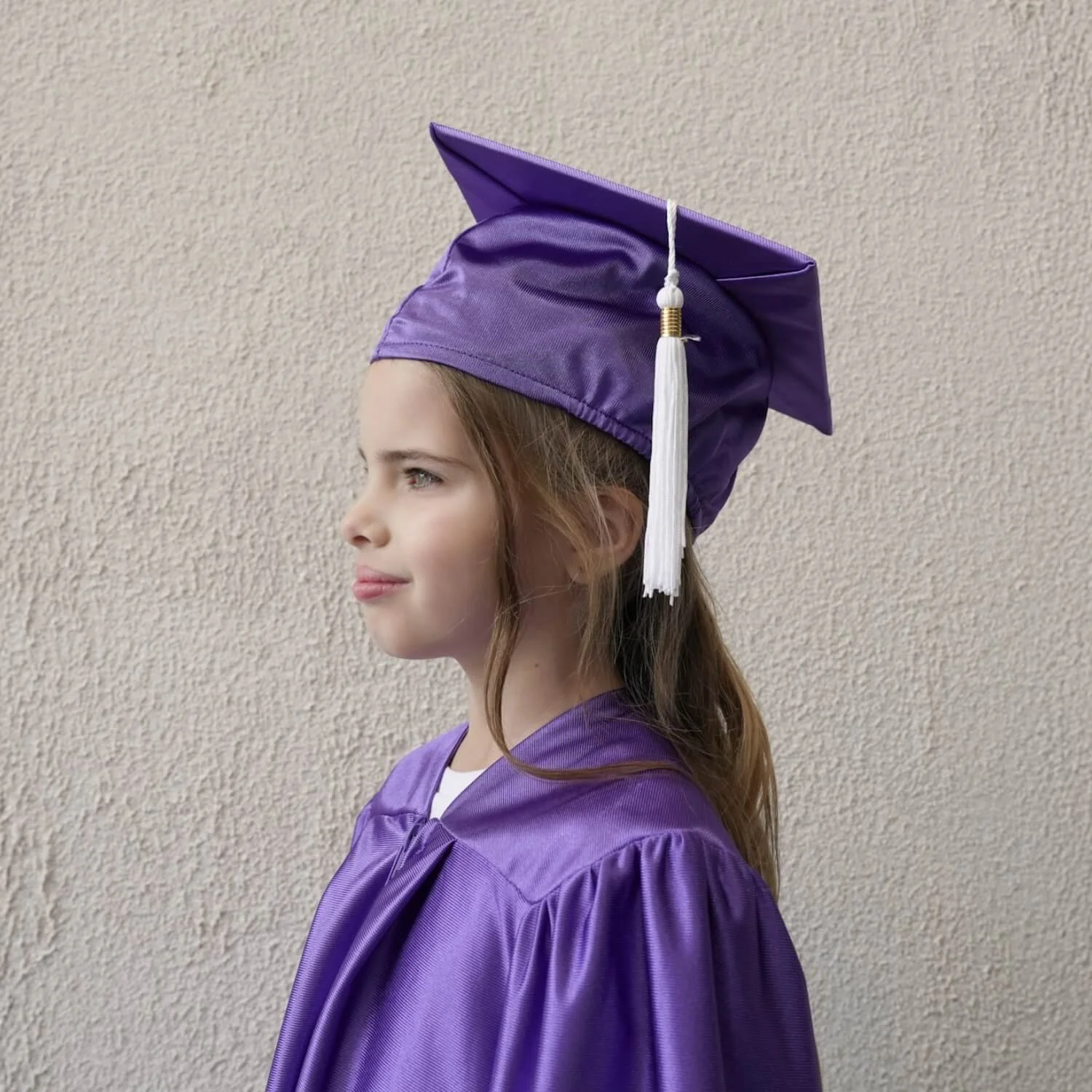 Graduations Now Mortarboard Hat : Cap and Tassel High Lustre Purple Side.jpg