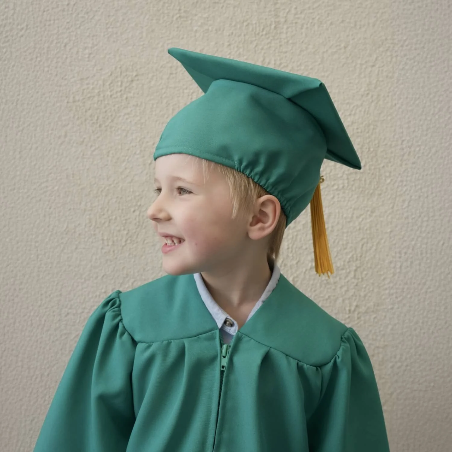 Graduations Now Mortarboard Hat : Cap and Tassel Matte Teal Side.jpg