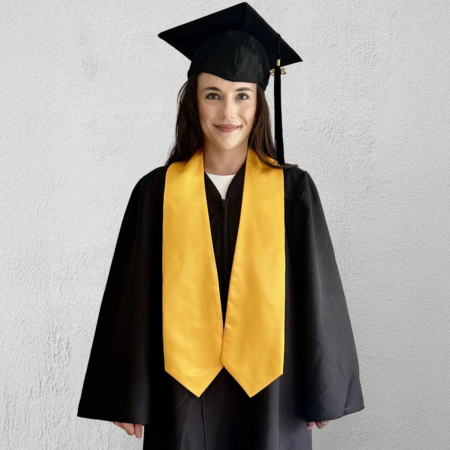 Graduations Now Zip Front Matte Gown and Stole Set P-12 Senior Arrow Tip Gold 2.jpg