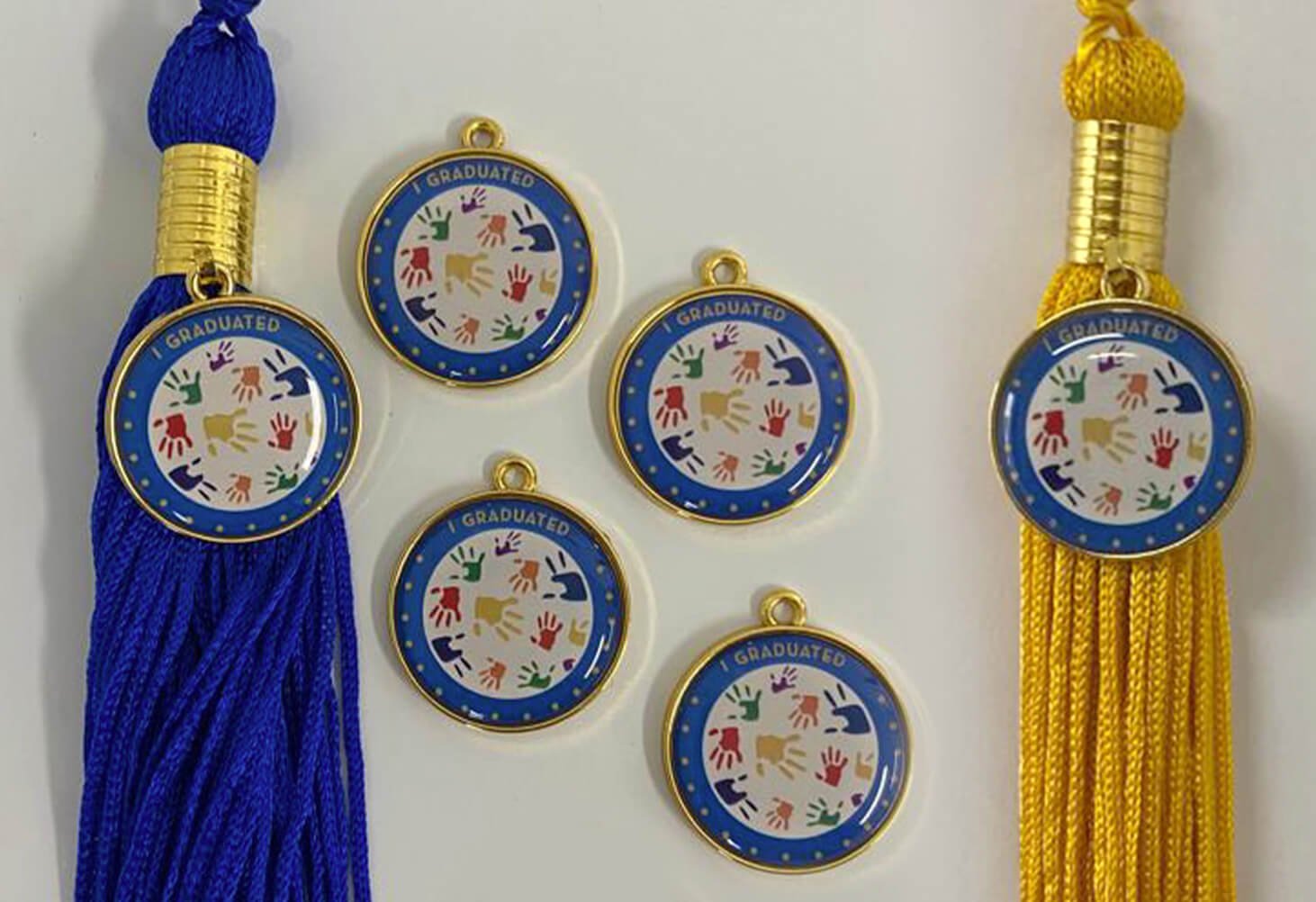I Graduated Happy Hands Tassel Charm