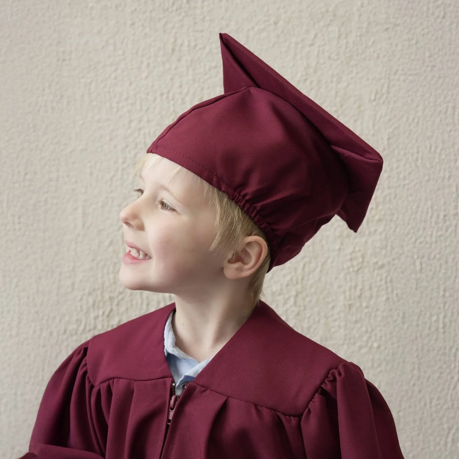 Graduations Now Mortarboard Hat : Cap Matte Maroon Side.jpg