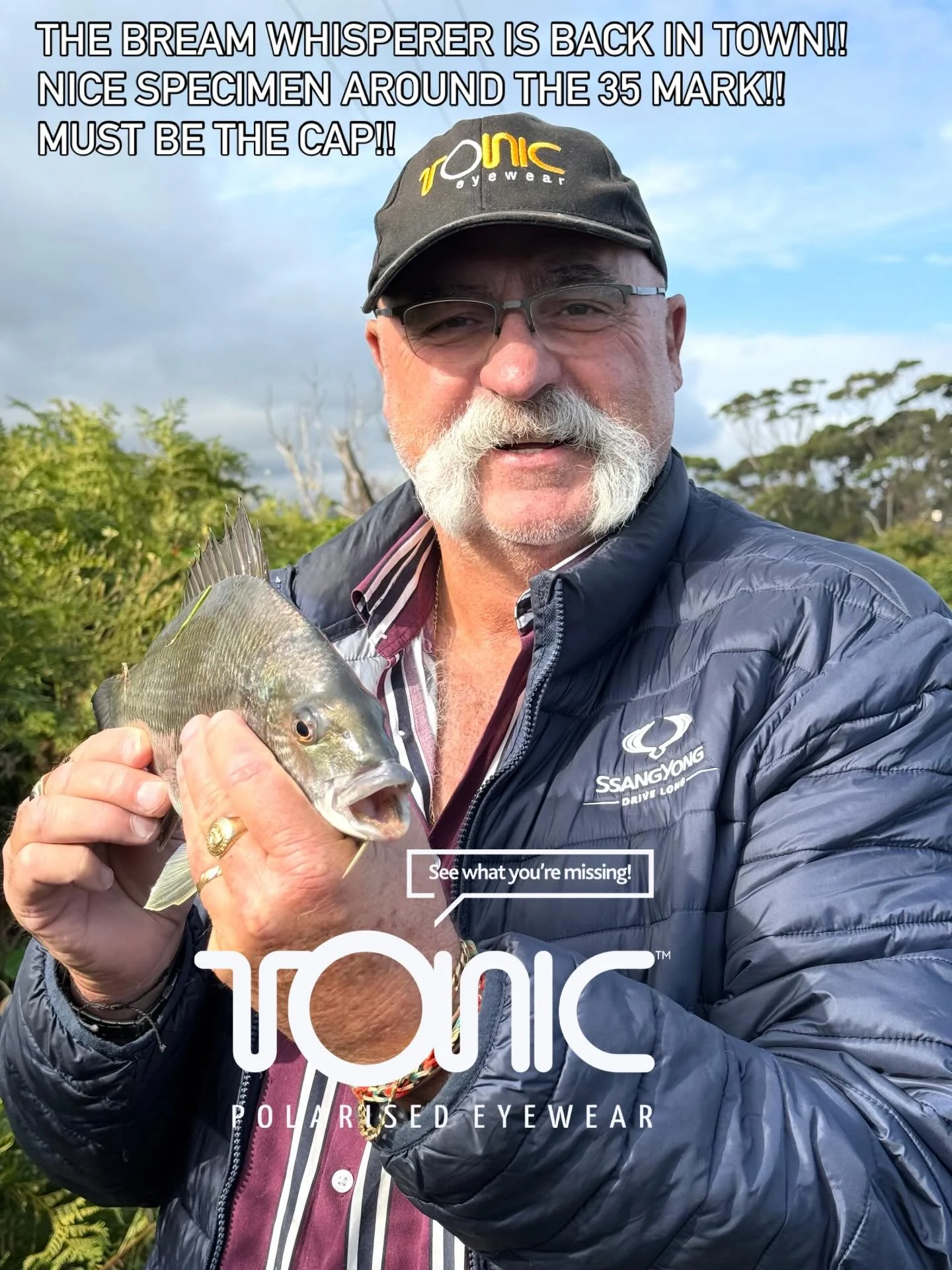 The bream whisperer is back in town!!nice specimen around the 35 mark!!
Must be the cap!!