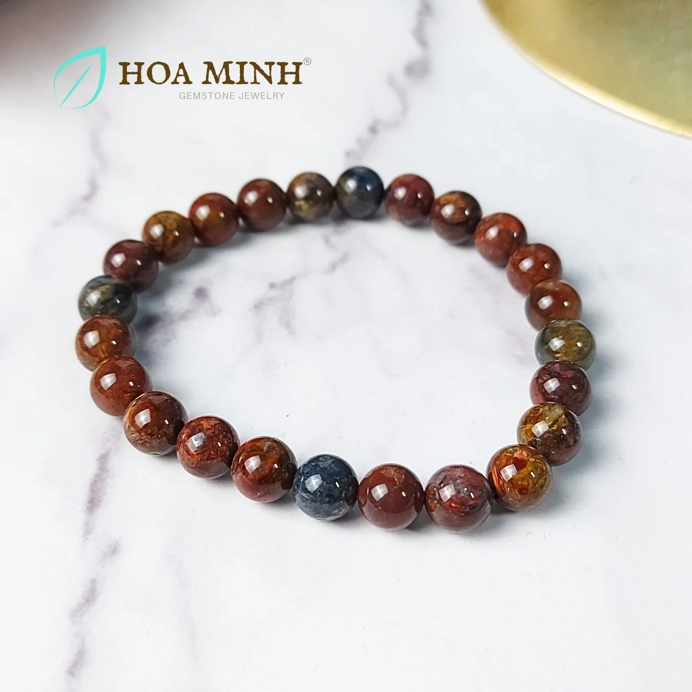 Vòng tay đá Pietersite "Giông Bão" thiên nhiên size 7.9 li