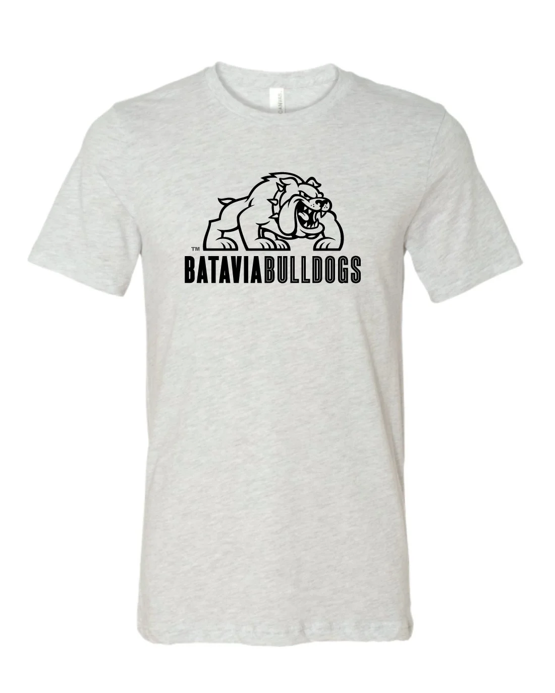 Batavia Bulldogs: Unisex Cotton Jersey T-Shirt - Ash